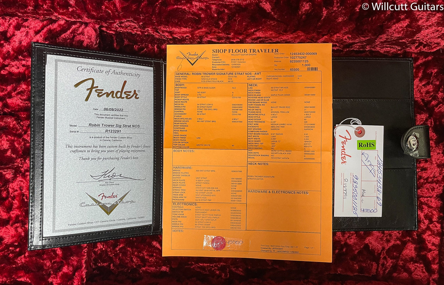 Fender Custom Shop Robin Trower Signature Stratocaster Maple Fingerboard Arctic White (291)