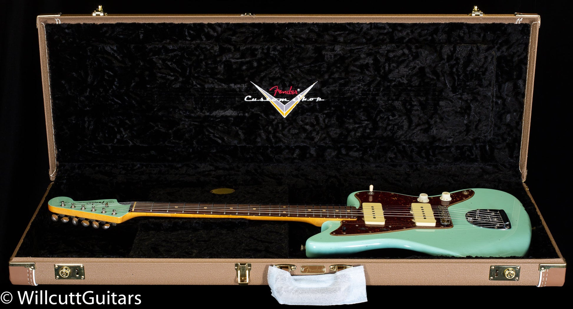 Fender Custom Shop 1962 Jazzmaster Journeyman Relic Painted Head Cap Surf Green (213)