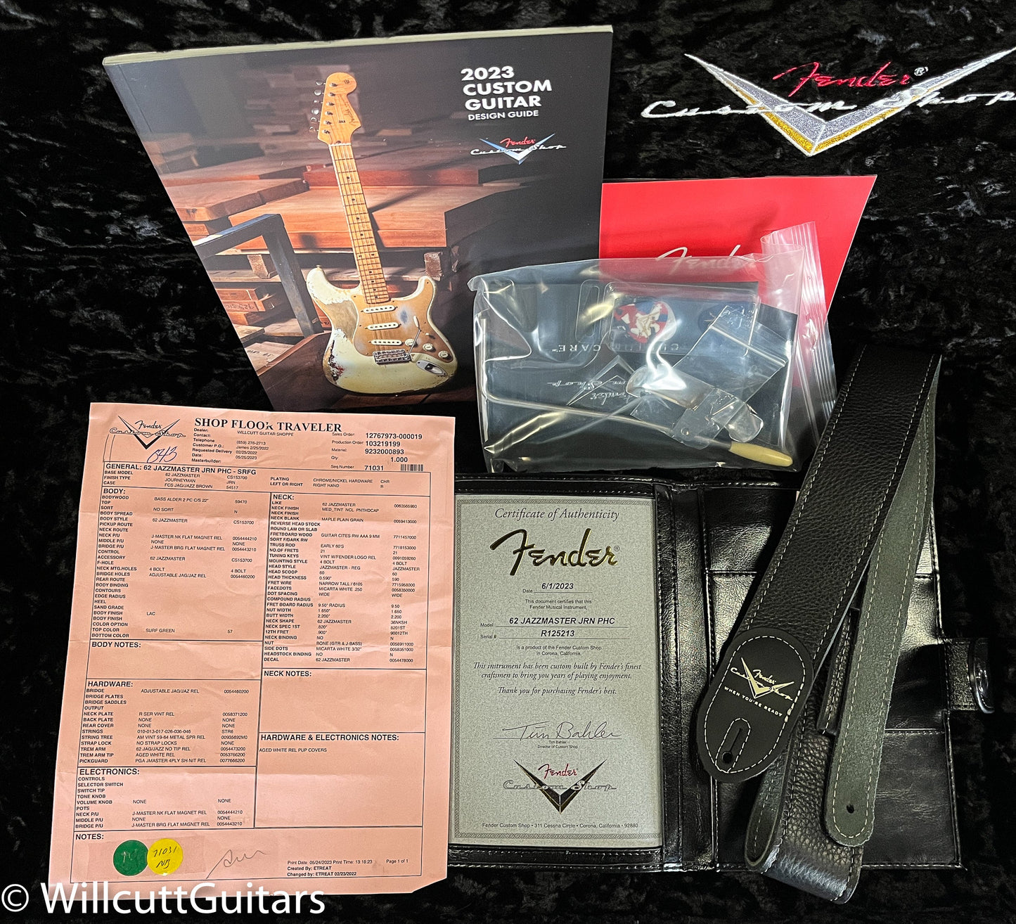 Fender Custom Shop 1962 Jazzmaster Journeyman Relic Painted Head Cap Surf Green (213)