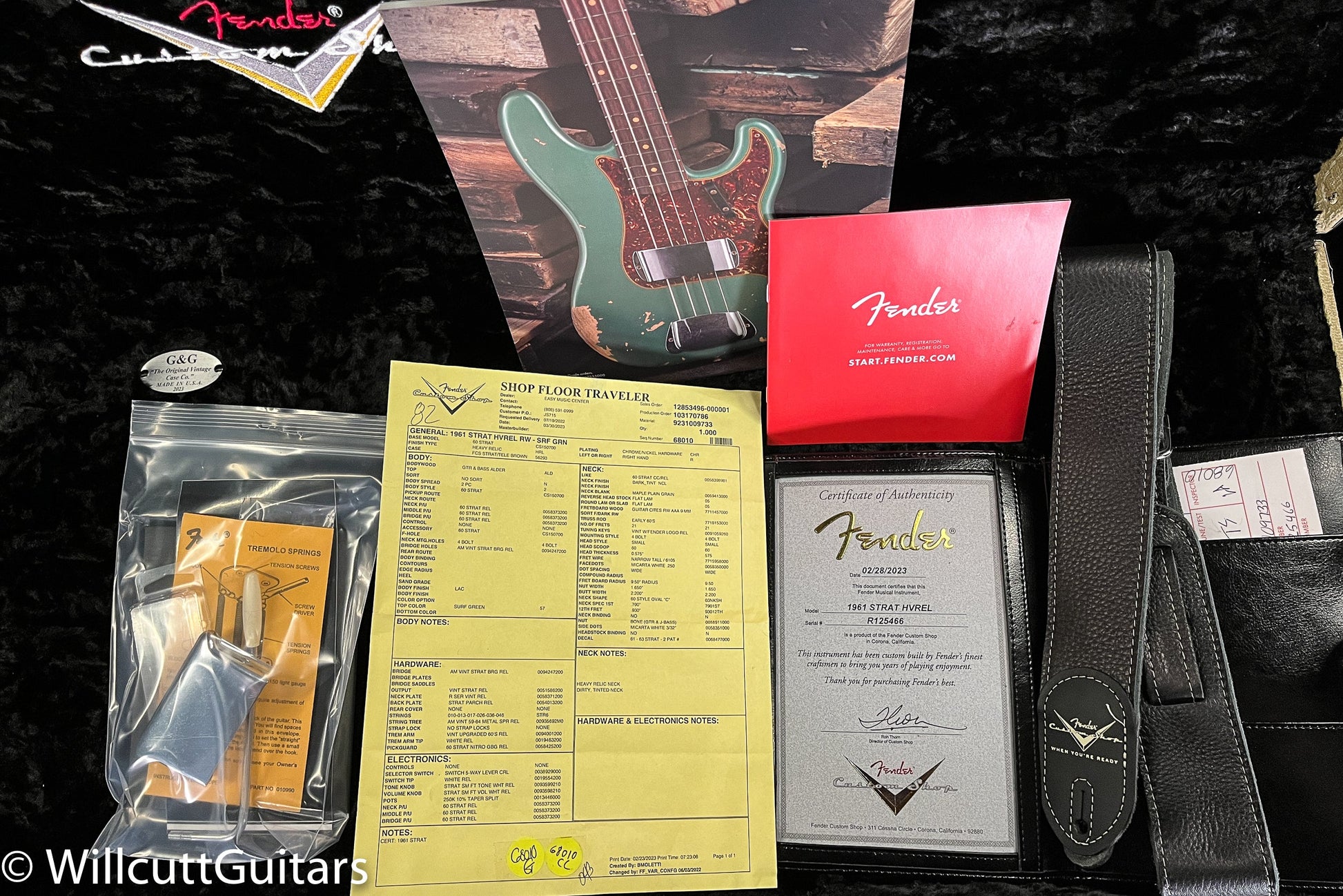 Fender Custom Shop 1961 Stratocaster Heavy Relic Surf Green (466)