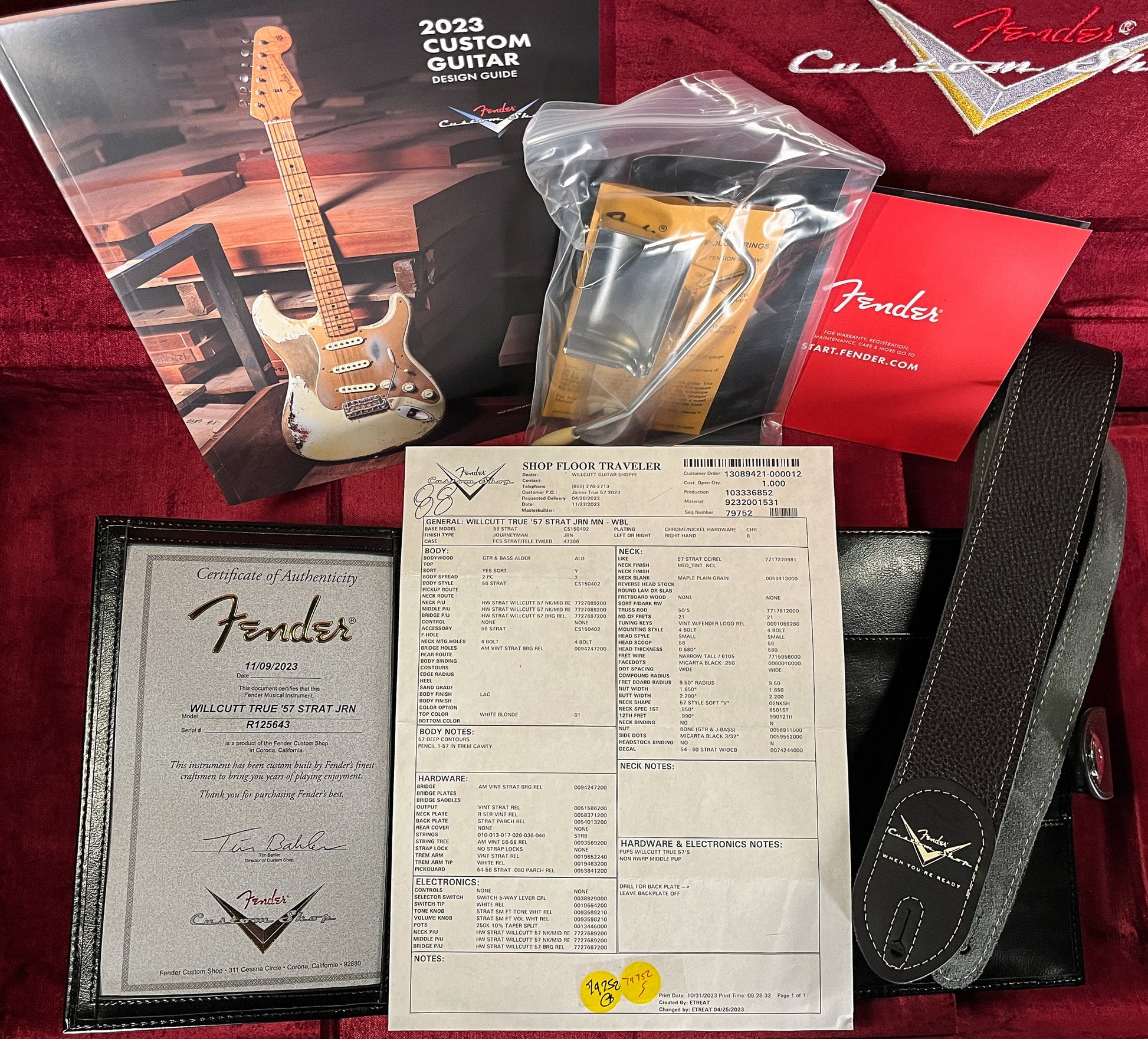 Fender Custom Shop Willcutt True '57 Stratocaster Journeyman Relic White Blonde 57 V (643)