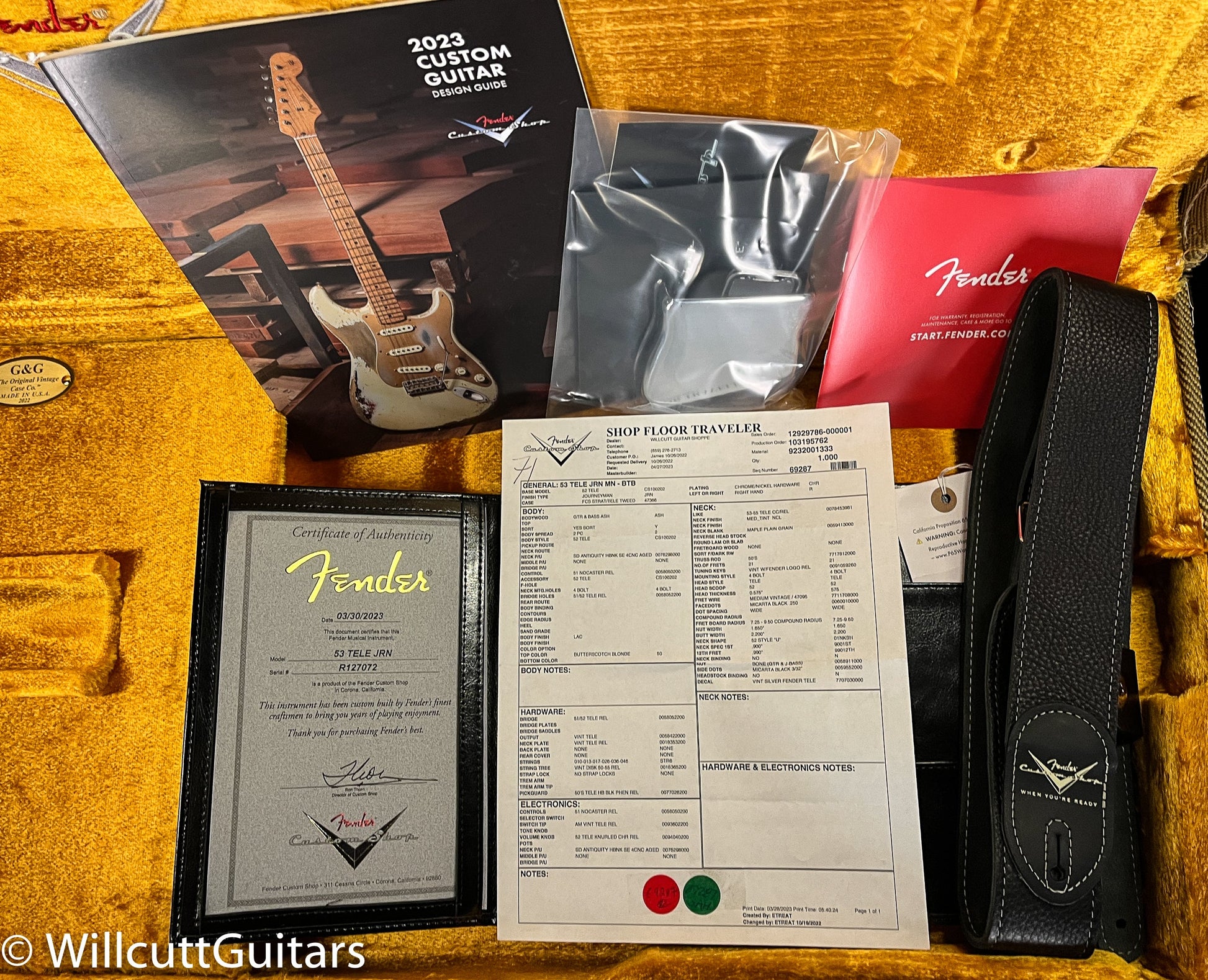 Fender Custom Shop 1953 Telecaster HS Journeyman Relic Butterscotch Blonde (072)