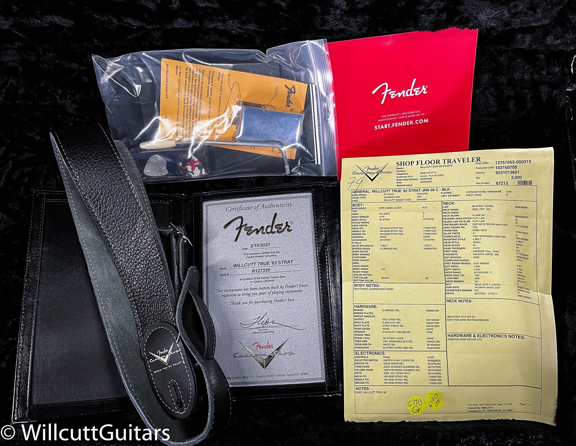 Fender Custom Shop Willcutt True '62 Stratocaster Journeyman Relic Black 59 C (330)