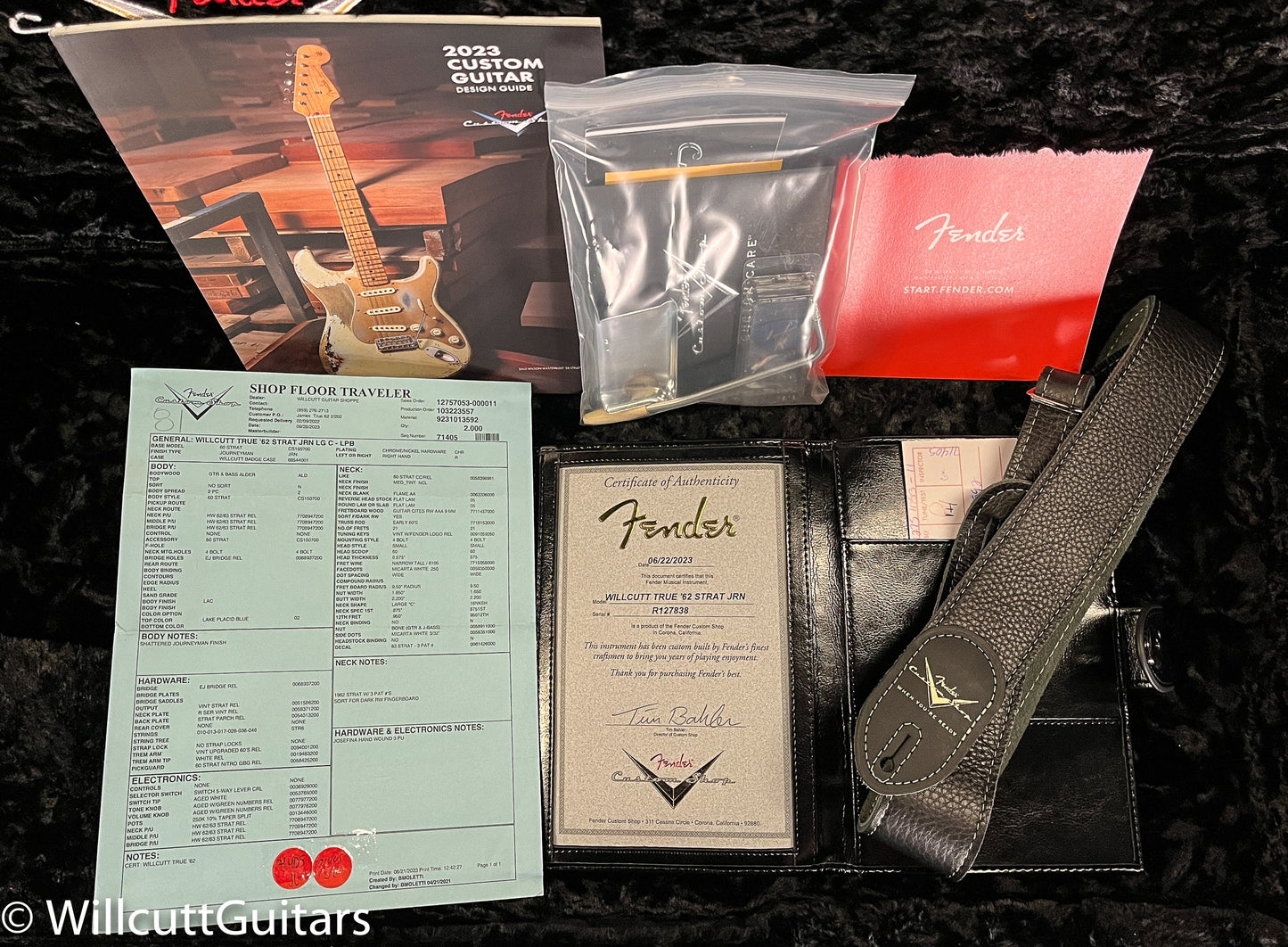 Fender Custom Shop Willcutt True '62 Stratocaster Journeyman Relic Lake Placid Blue Large C (838)