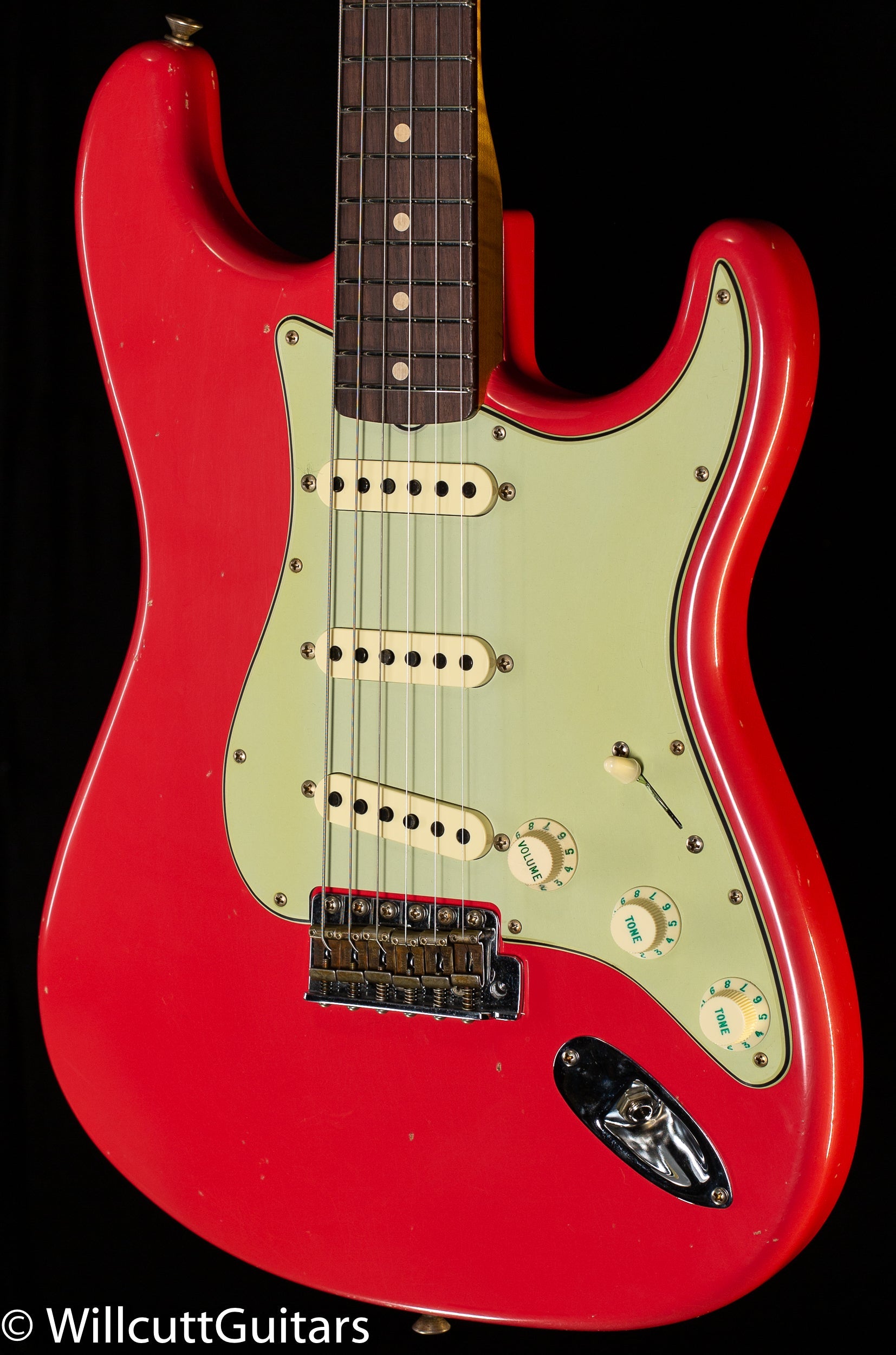 Fender Custom Shop Willcutt True '62 Stratocaster Journeyman Relic Fiesta Red 60s Oval C (896)