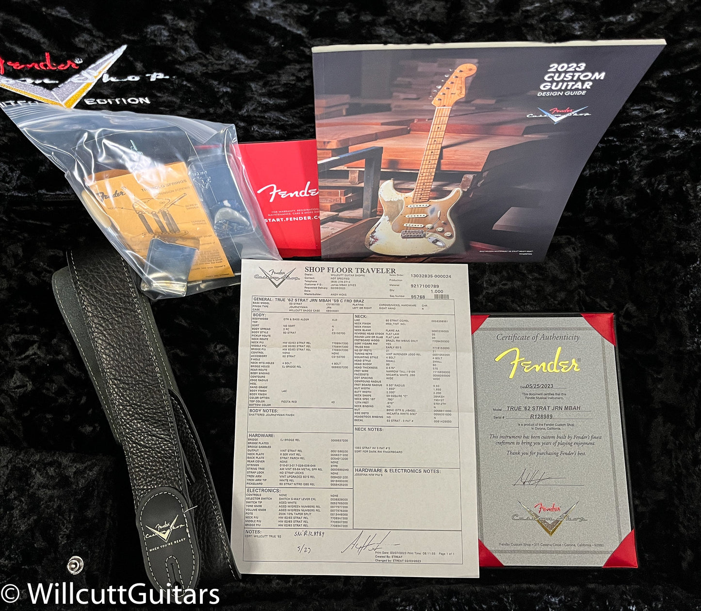 Fender Custom Shop Masterbuilt Andy Hicks True '62 Strat Journeyman Fiesta Red 59 C (989)