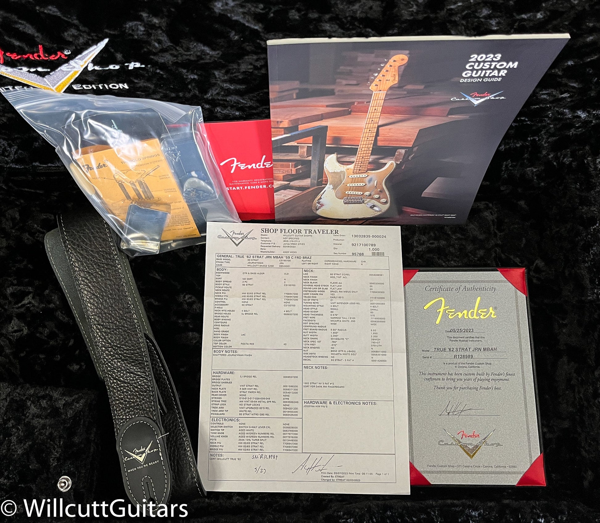 Fender Custom Shop Masterbuilt Andy Hicks True '62 Strat Journeyman Fiesta Red 59 C (989)