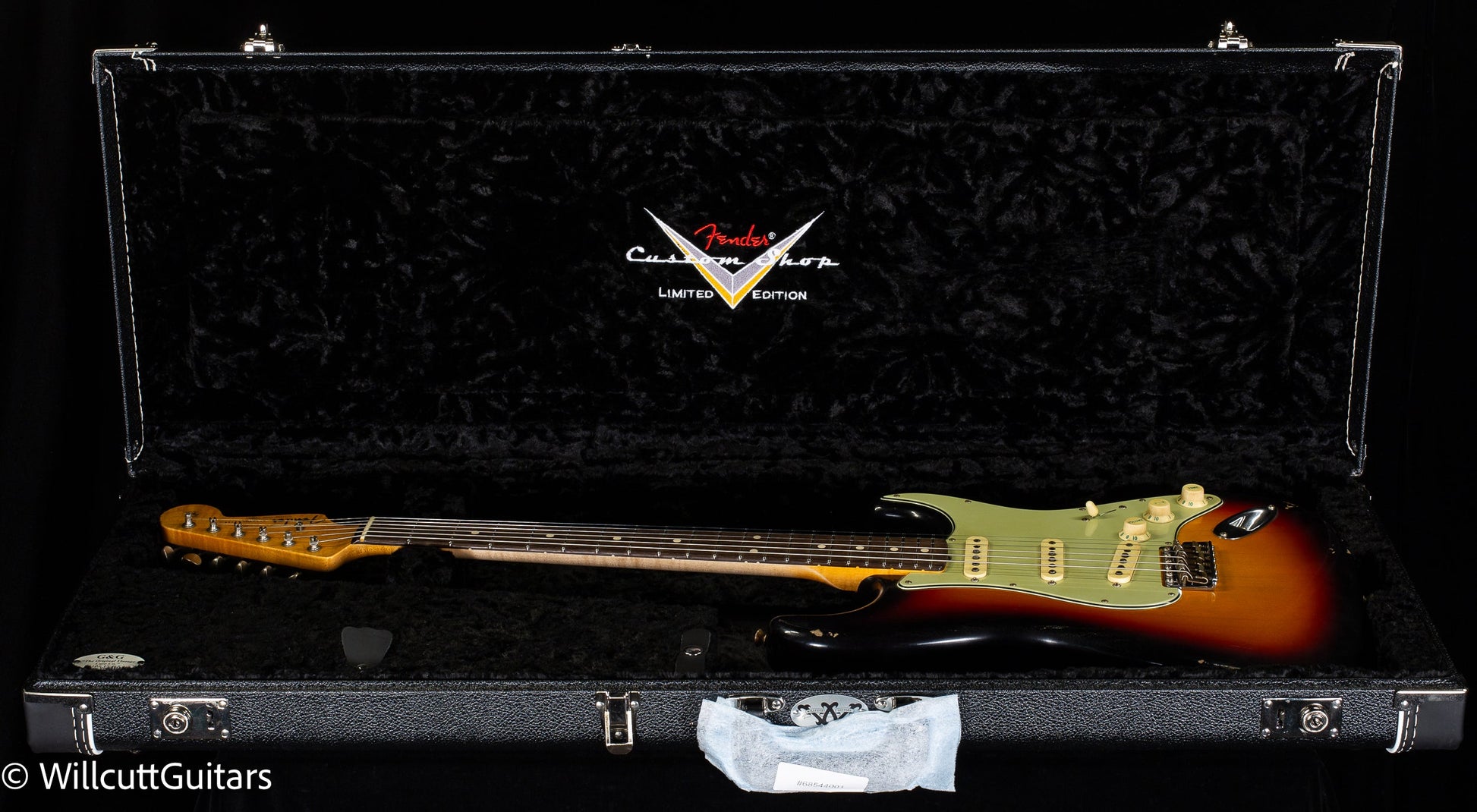 Fender Custom Shop Masterbuilt Andy Hicks True '62 Strat Journeyman Relic 3-Tone Sunburst Brazilian (008)