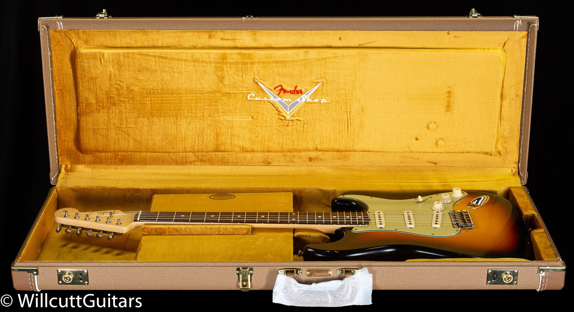 Fender Custom Shop Masterbuilt Vincent Van Trigt 1961 Strat Journeyman Brazilian 3-Tone Sunburst (038)
