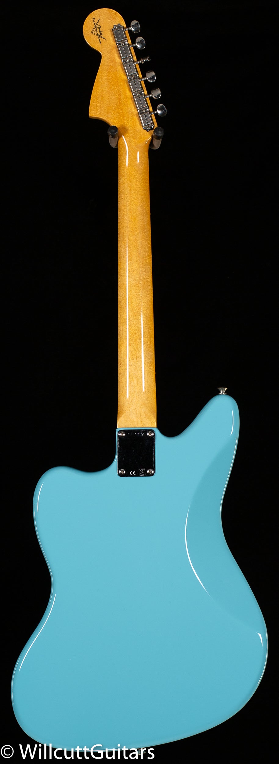 Fender Custom Shop 1962 Jaguar Time Capsule Finish Painted Head Cap Daphne Blue (137)