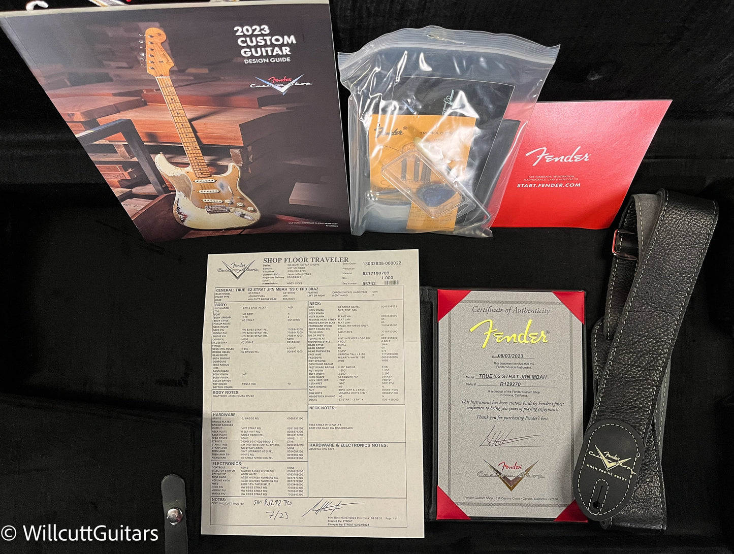 Fender Custom Shop Masterbuilt Andy Hicks True '62 Strat Journeyman Fiesta Red 59 C (270)