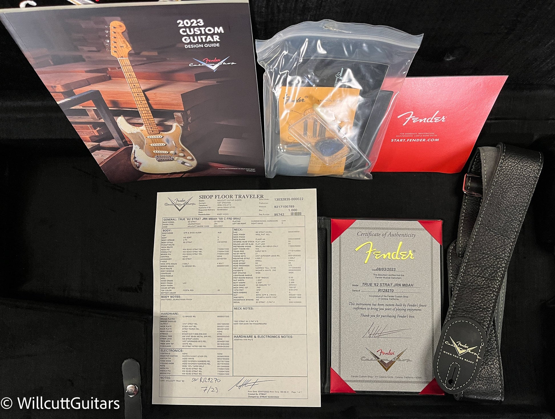 Fender Custom Shop Masterbuilt Andy Hicks True '62 Strat Journeyman Fiesta Red 59 C (270)