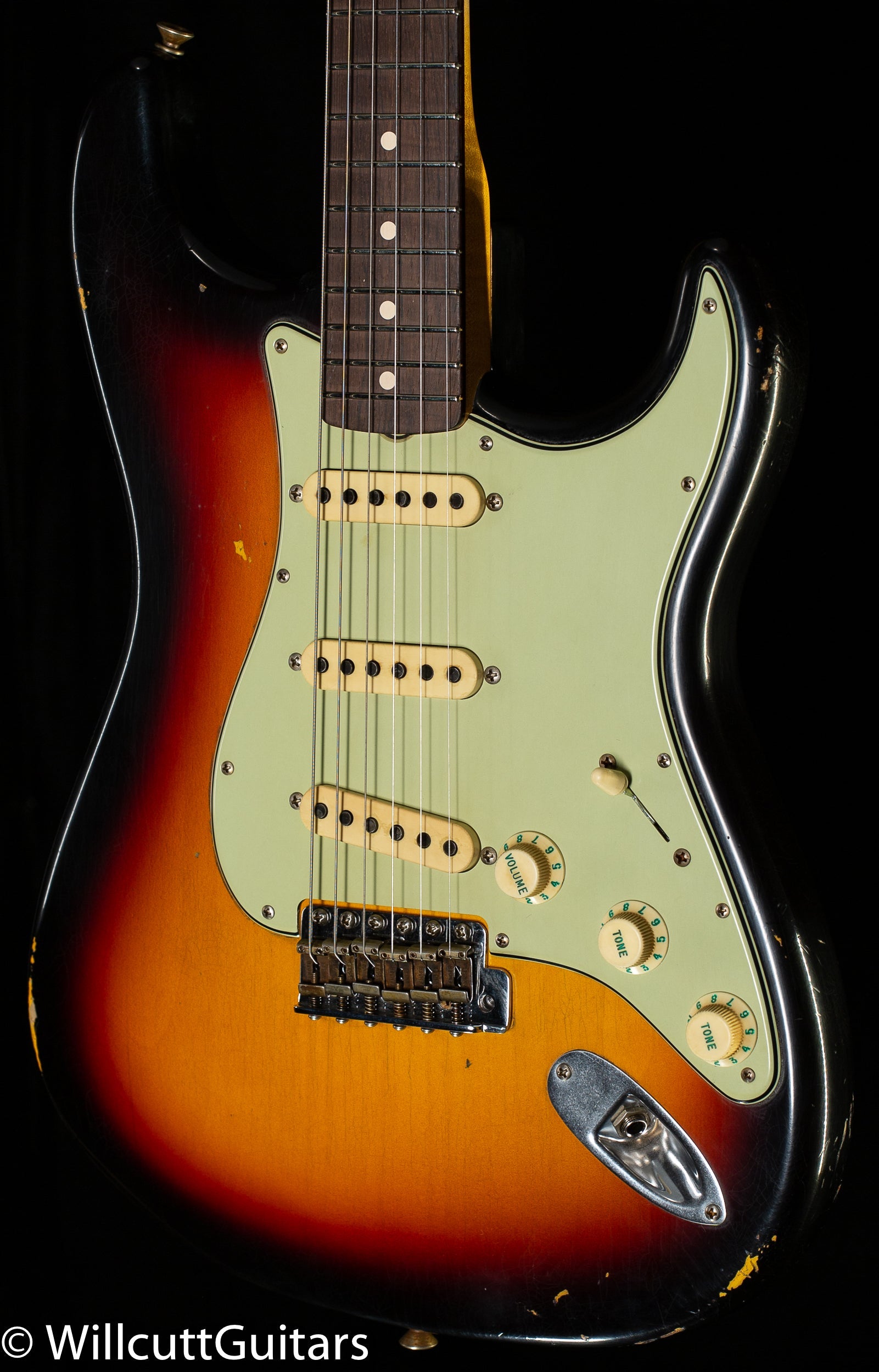 Fender Custom Shop Masterbuilt Andy Hicks True '62 Strat Journeyman Relic 3-Tone Sunburst Brazilian (366)