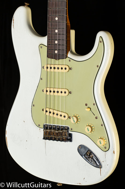 Fender Custom Shop Masterbuilt Andy Hicks True '62 Stratocaster Journeyman Relic Olympic White Brazilian 59 C  (418)