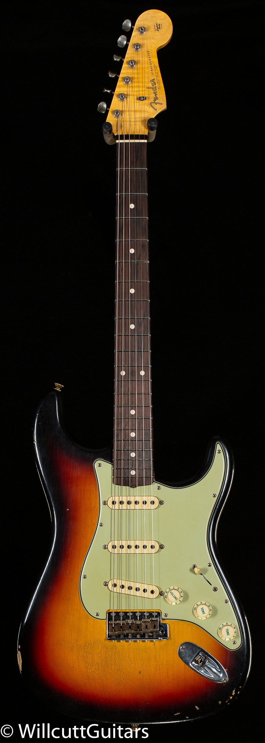 Fender Custom Shop Masterbuilt Andy Hicks True '62 Strat Journeyman Relic 3-Tone Sunburst Brazilian (432)