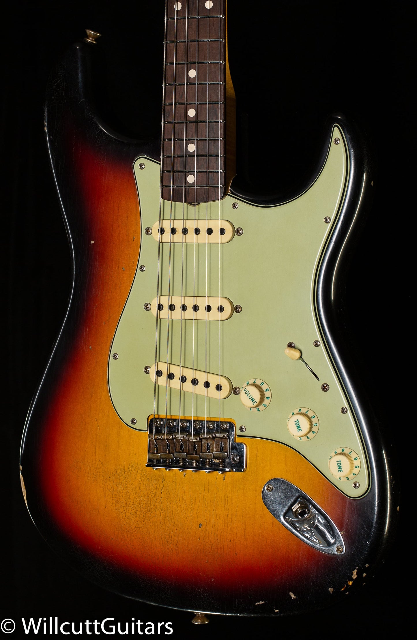 Fender Custom Shop Masterbuilt Andy Hicks True '62 Strat Journeyman Relic 3-Tone Sunburst Brazilian (432)