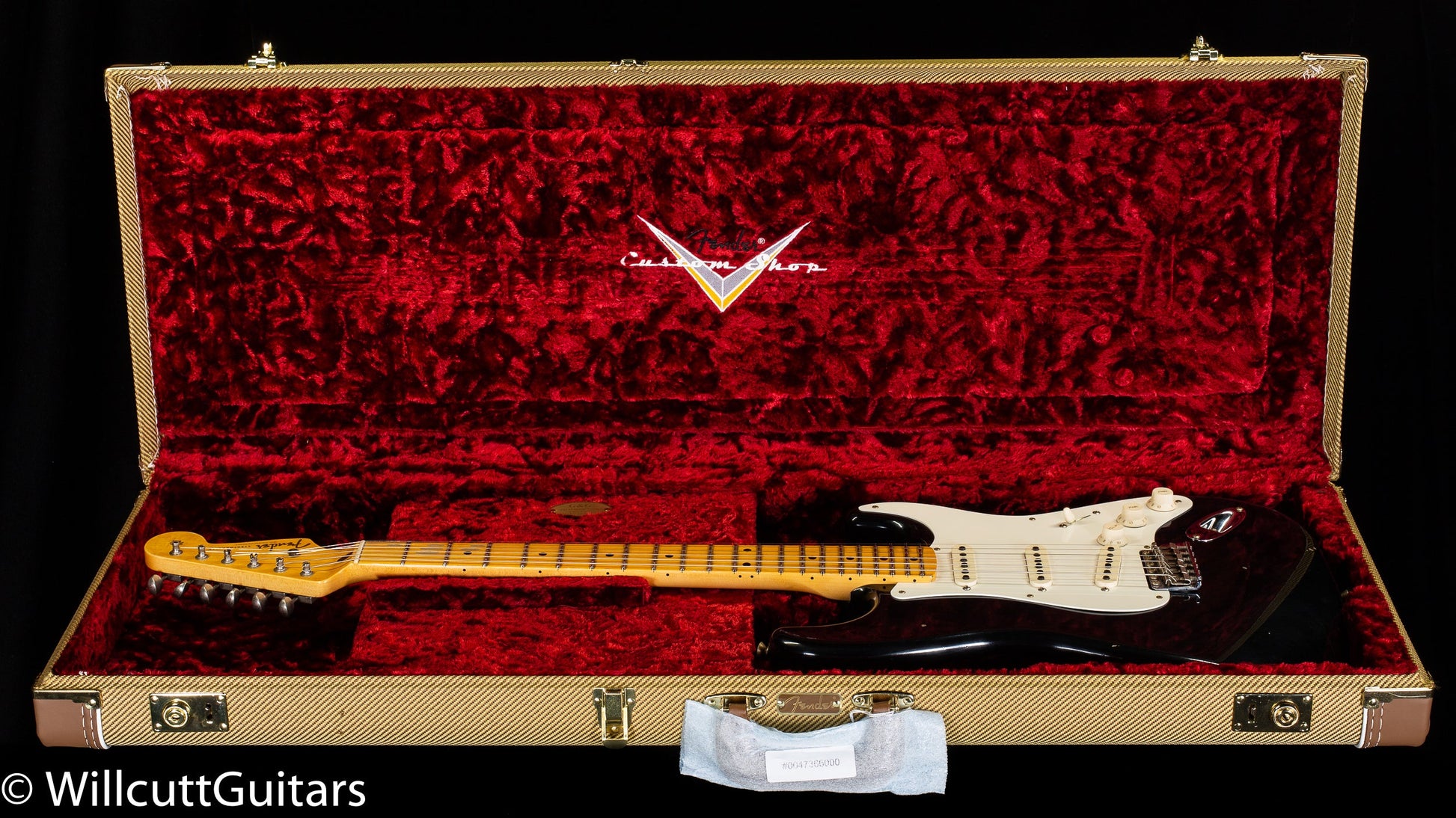 Fender Custom Shop 1955 Stratocaster Journeyman Relic Black Josefina Pickups (634)