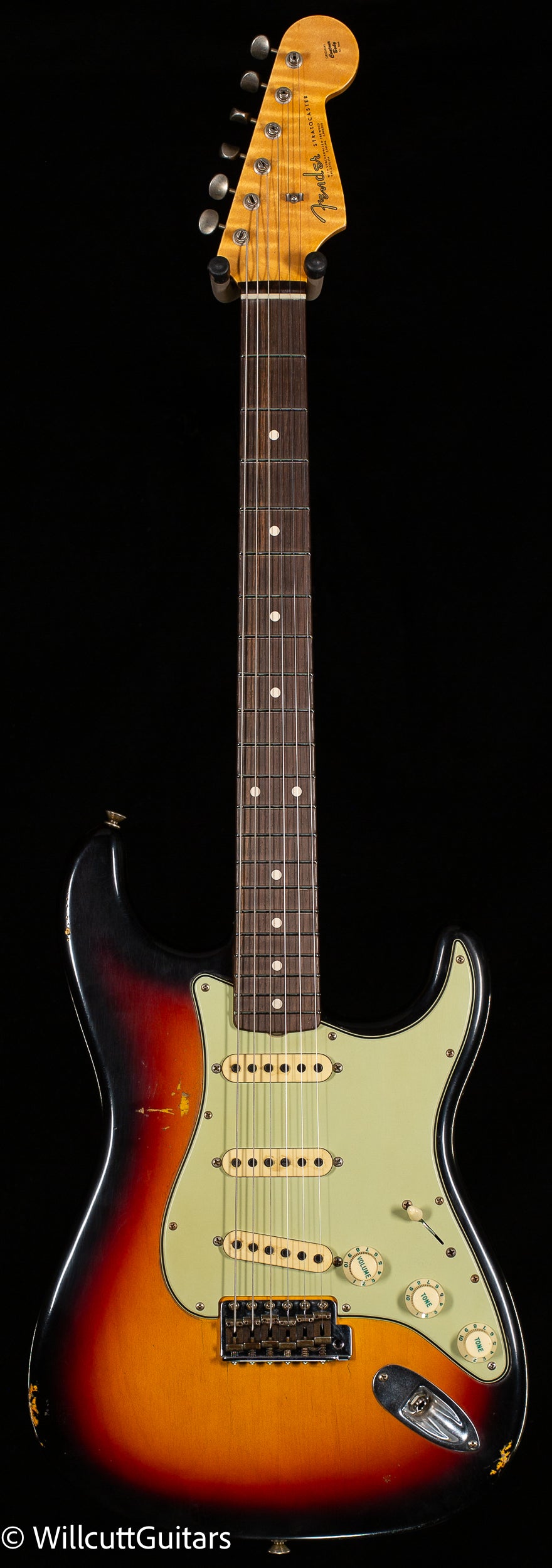 Fender Custom Shop Masterbuilt Andy Hicks True '62 Strat Journeyman Relic 3-Tone Sunburst Brazilian (917)