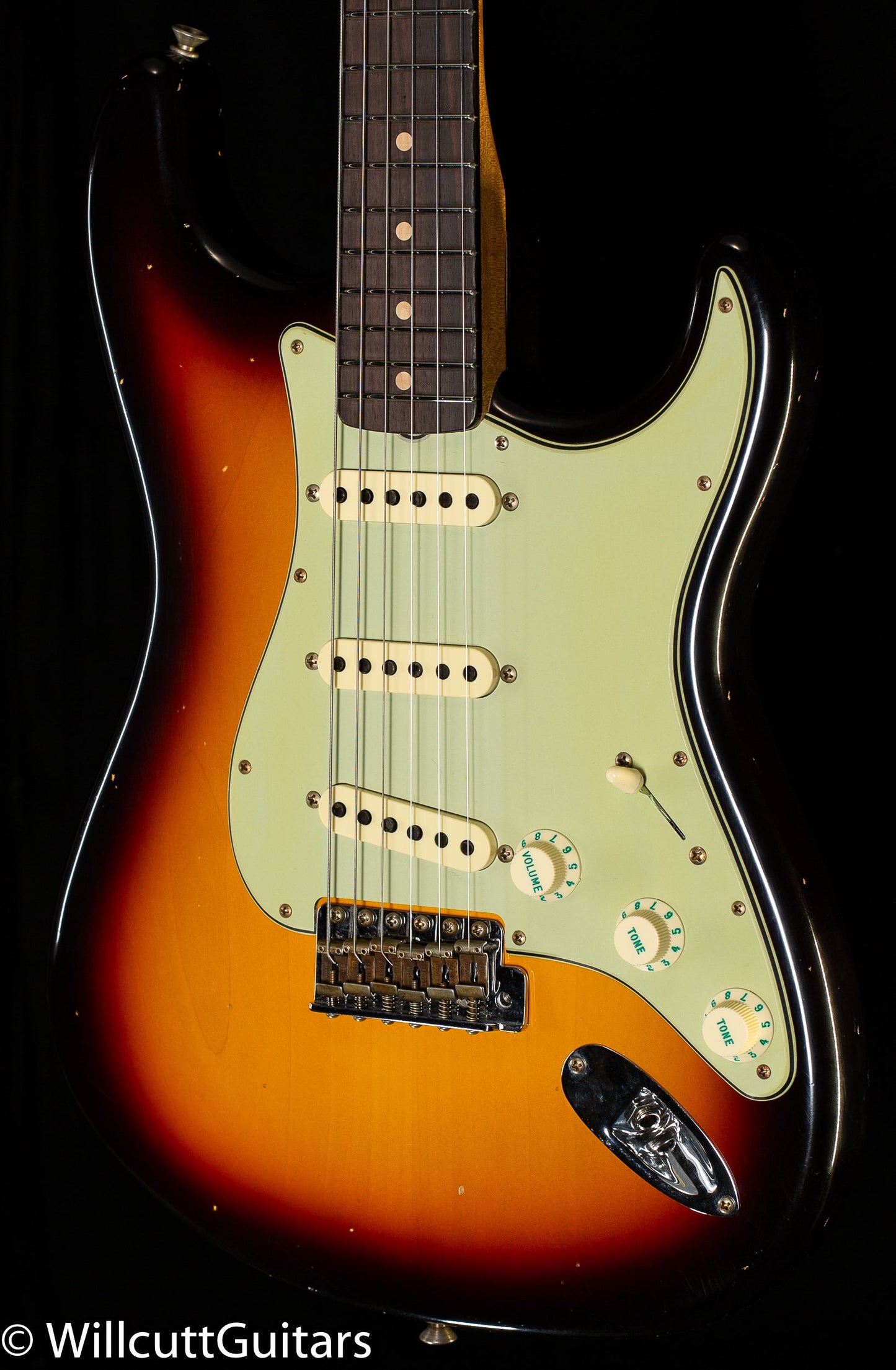 Fender Custom Shop Willcutt True '62 Stratocaster Journeyman Relic 3-Tone Sunburst 60s Oval C (018)