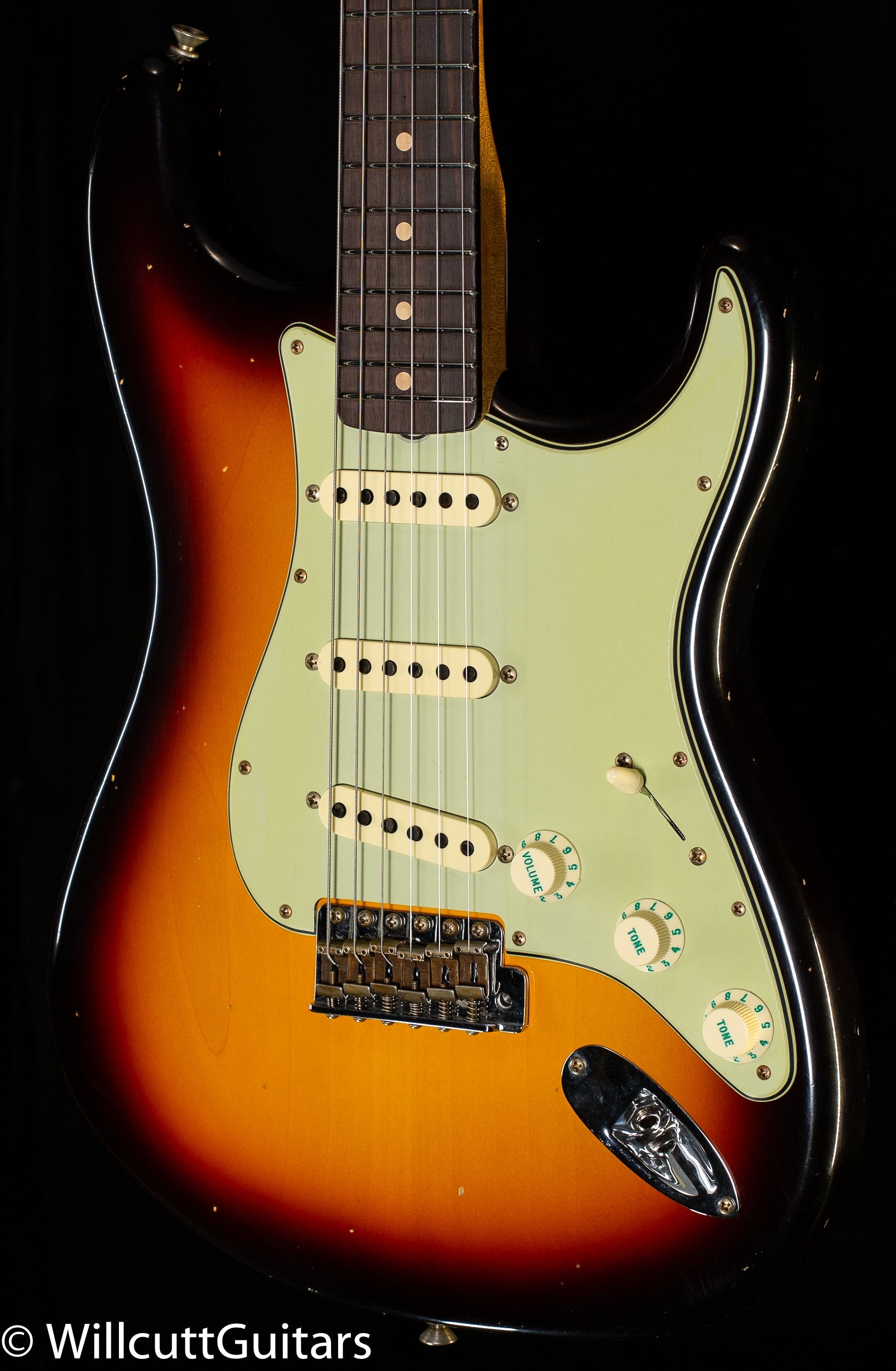 Fender Custom Shop Willcutt True '62 Stratocaster Journeyman Relic 3-Tone Sunburst 60s Oval C (018)