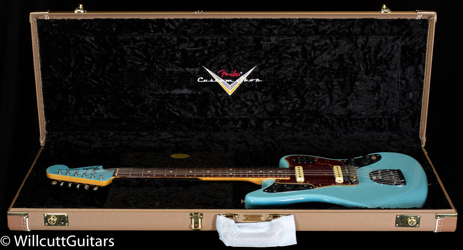Fender Custom Shop 1962 Jaguar Journeyman Relic Painted Head Cap Daphne Blue (028)