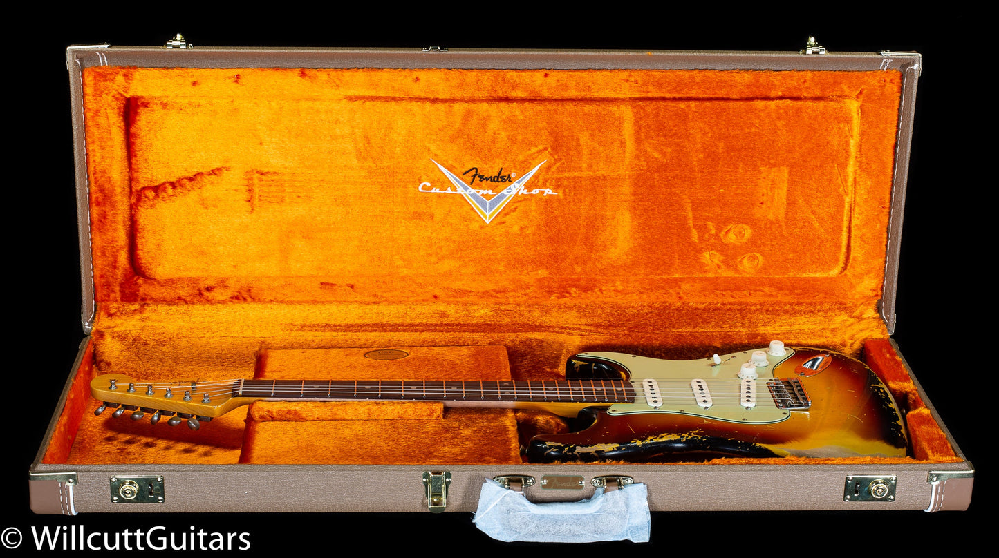Fender Custom Shop 1960 Stratocaster Heavy Relic 3-Tone Sunburst (127)