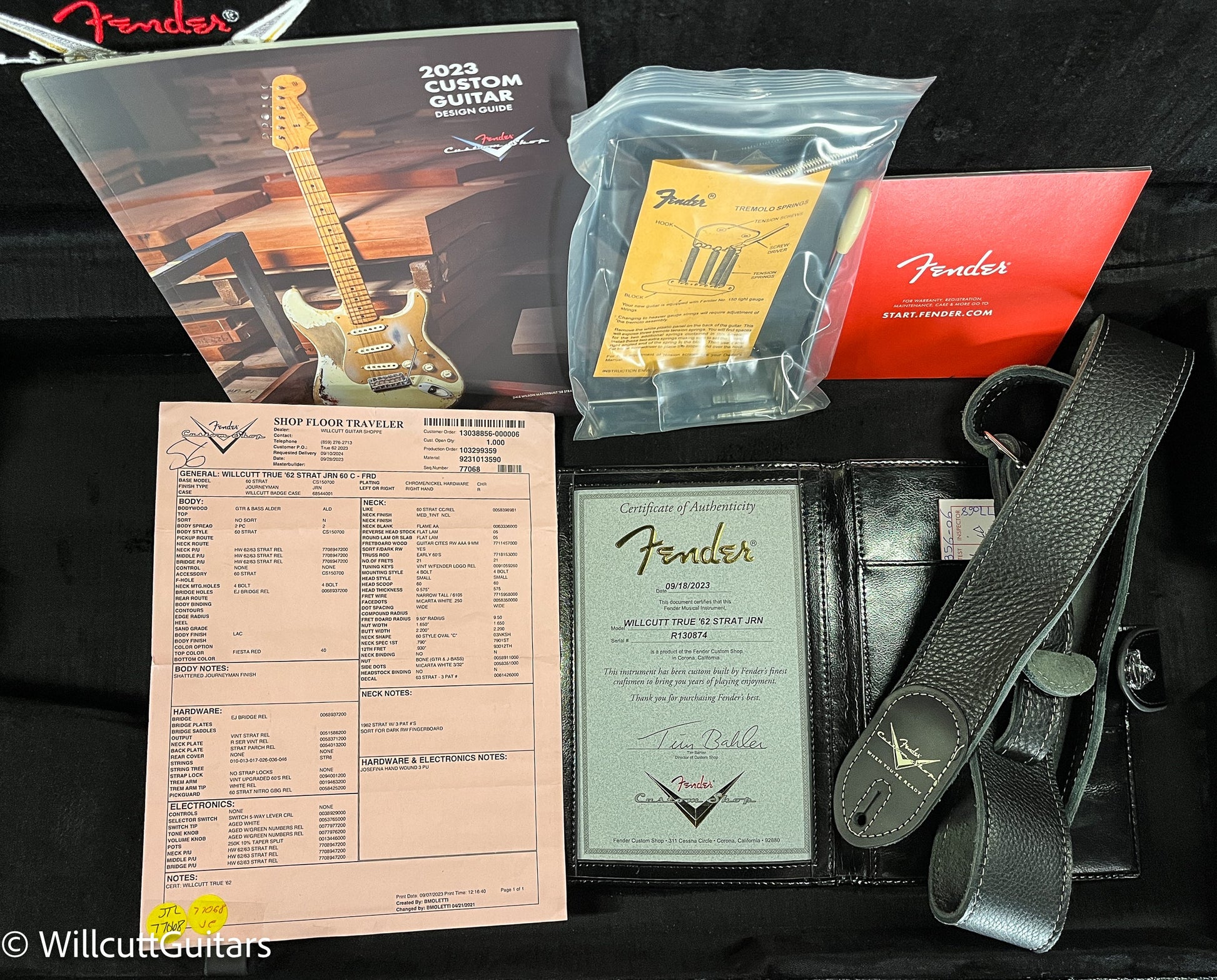 Fender Custom Shop Willcutt True '62 Stratocaster Journeyman Relic Fiesta Red 60s Oval C (874)
