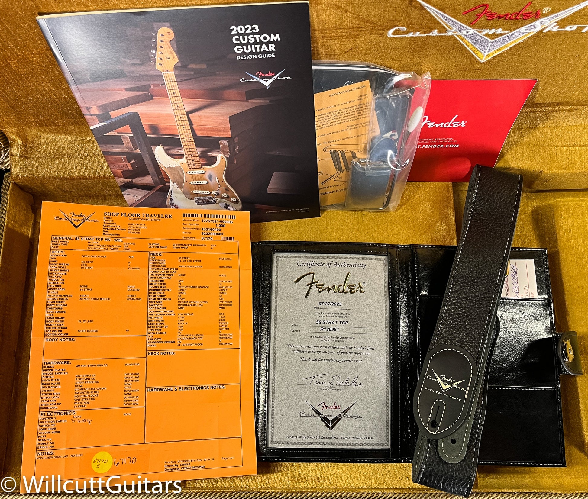 Fender Custom Shop 1956 Stratocaster Time Capsule White Blonde (981)
