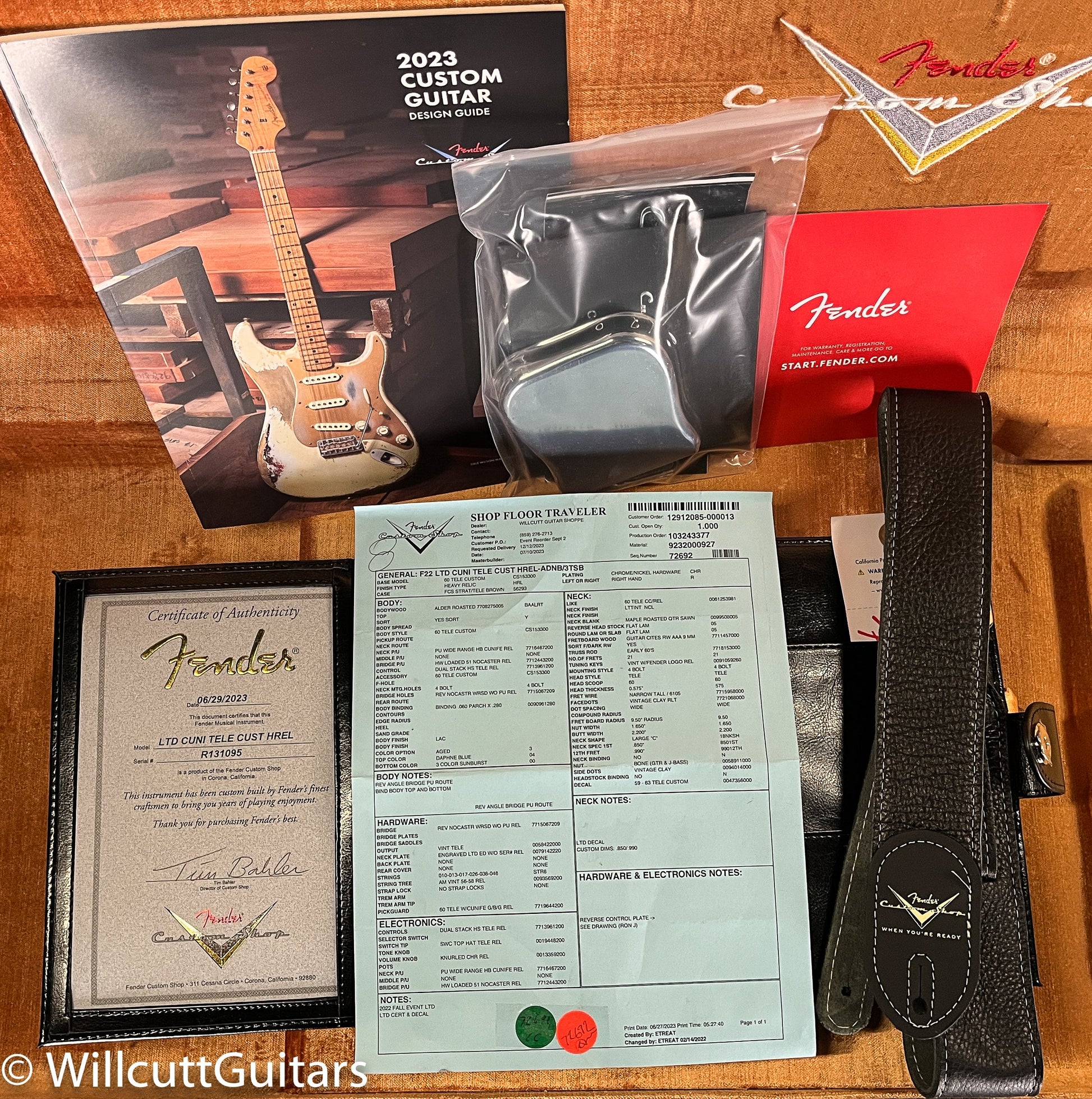 Fender Custom Shop LTD CuNiFe Roasted Telecaster Custom Heavy Relic Aged Daphne Blue over 3-Tone Sunburst (095)