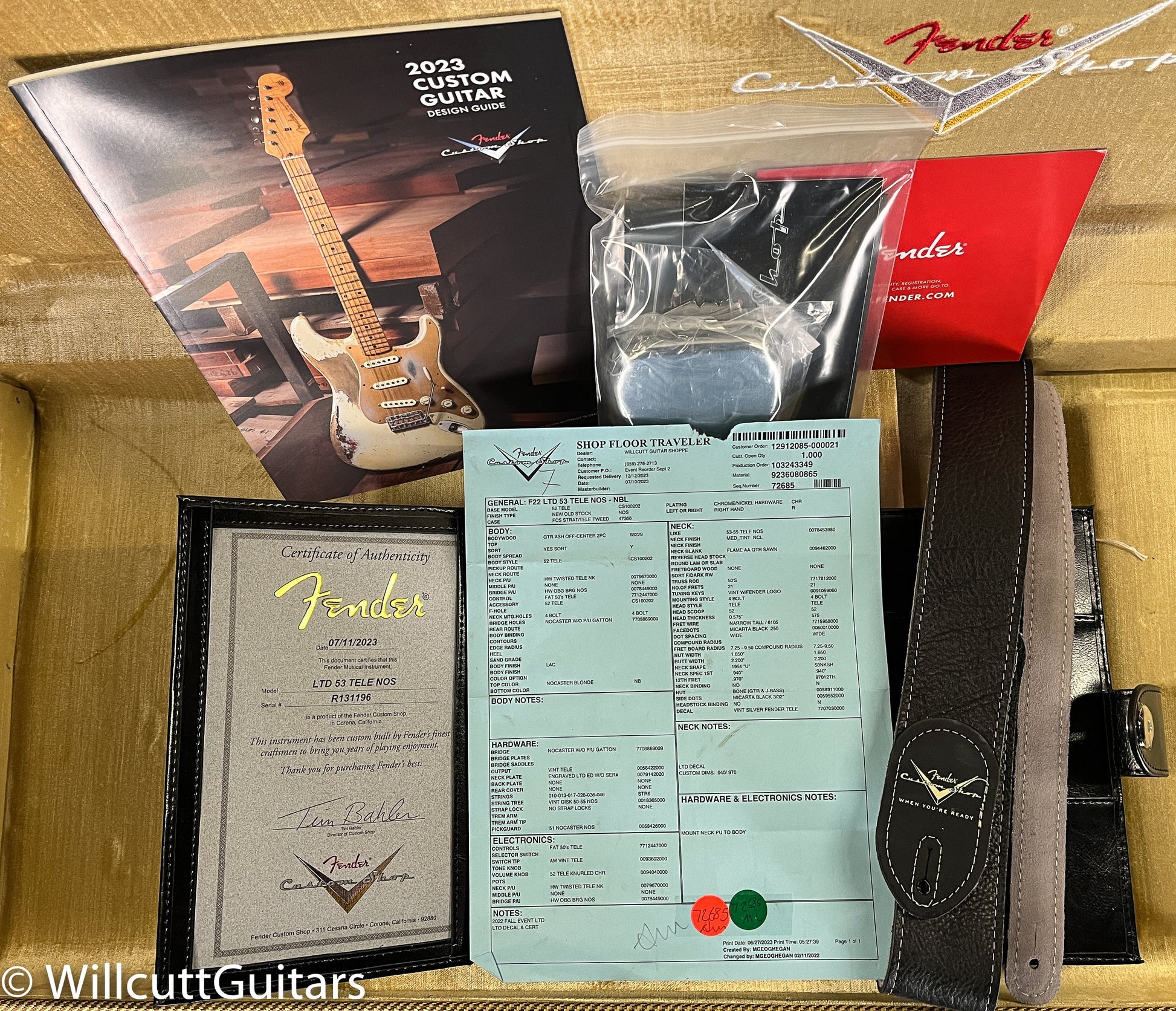 Fender Custom Shop 1953 Telecaster NOS Nocaster Blonde (196)