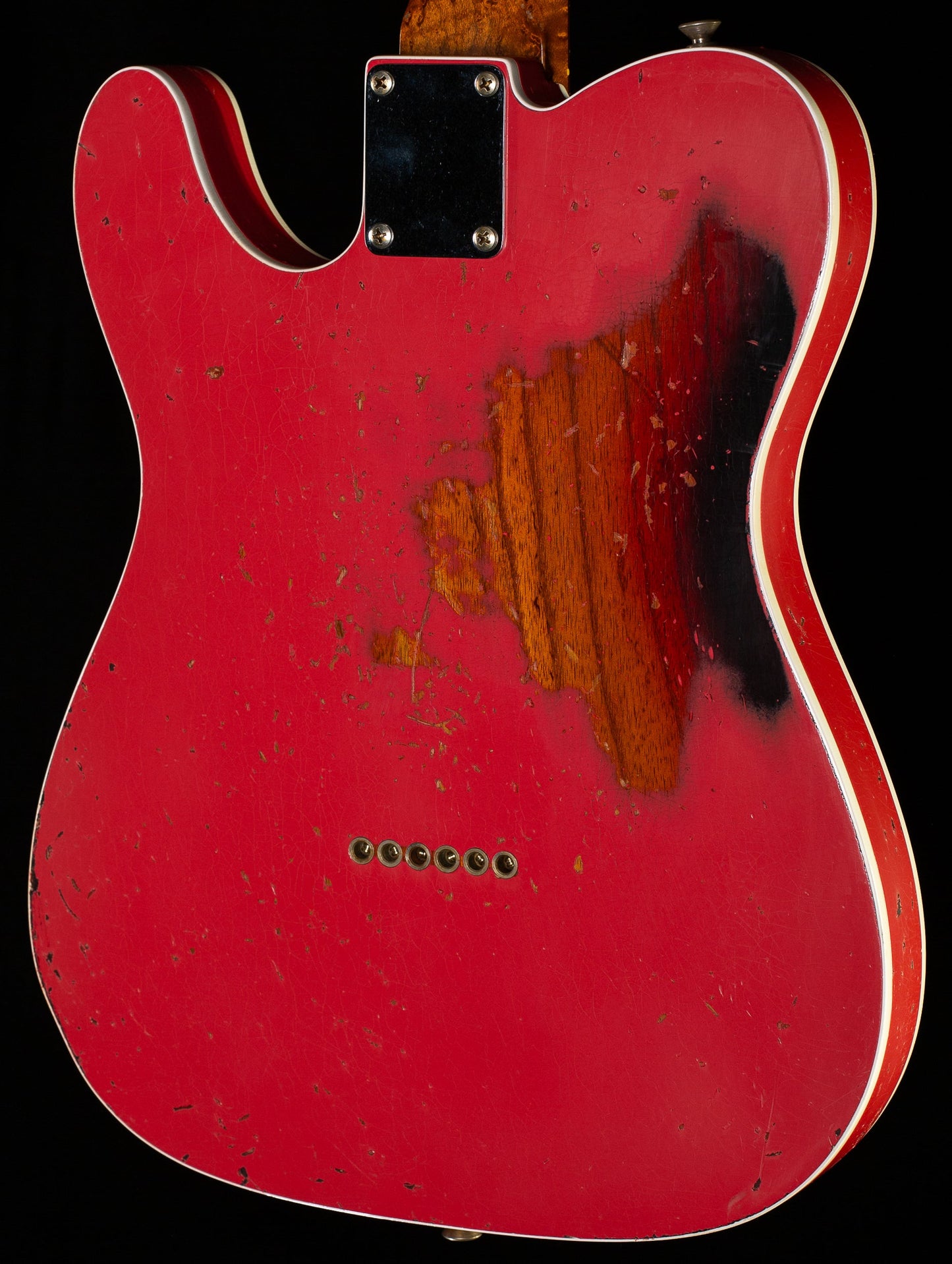 Fender Custom Shop Masterbuilt Dennis Galuzka 1960 Tele Custom Relic Fiesta Red/3-Tone Sunburst(549)