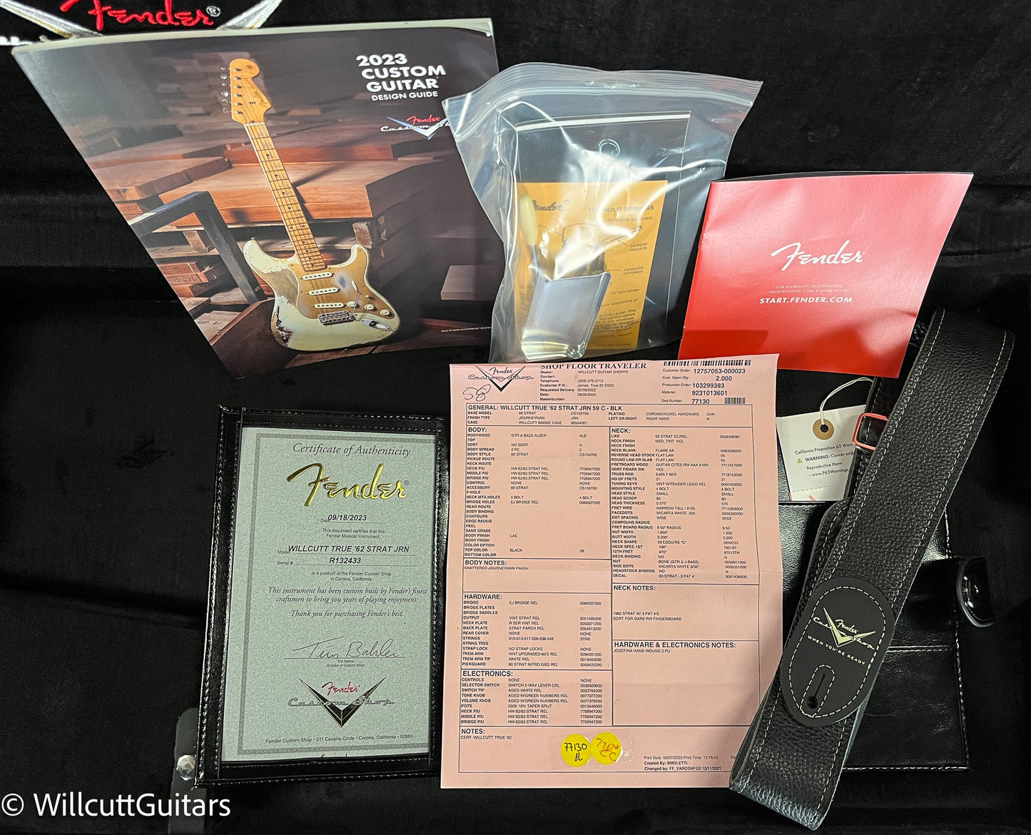 Fender Custom Shop Willcutt True '62 Stratocaster Journeyman Relic Black 59 C (433)