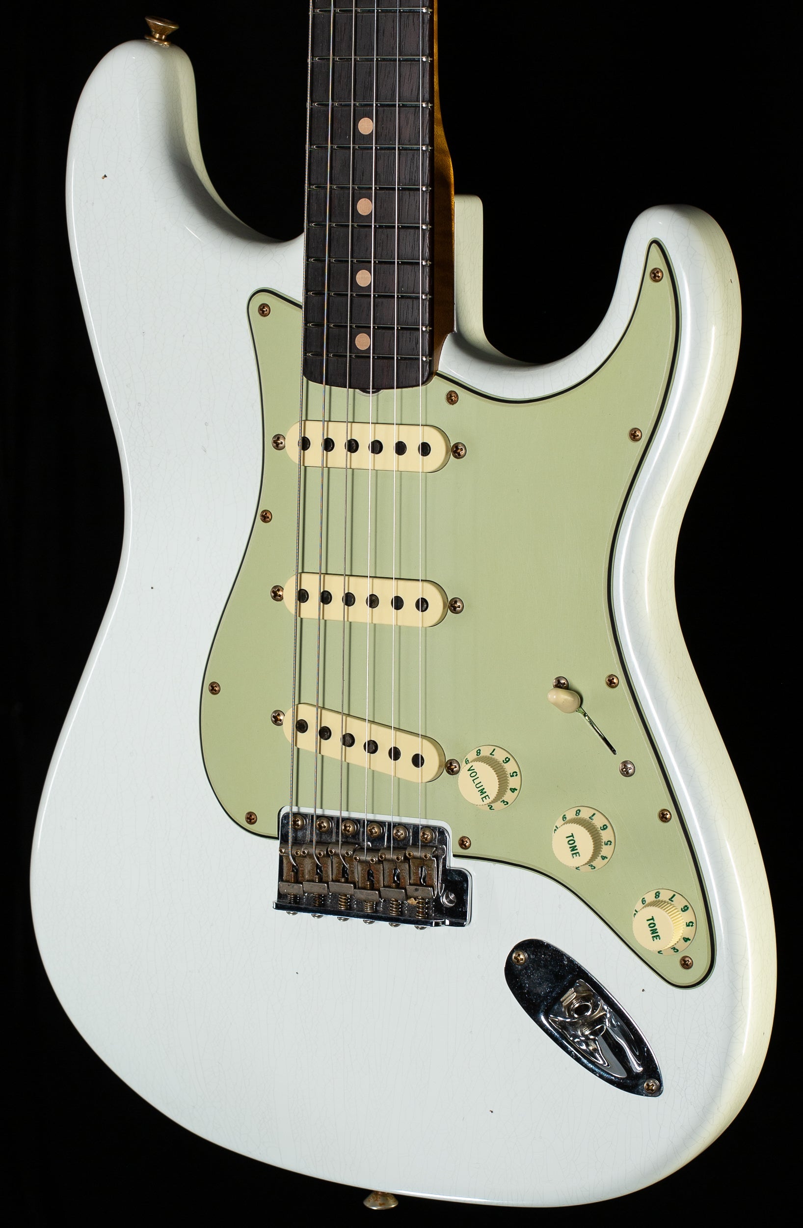 Fender Custom Shop Willcutt True '62 Stratocaster Journeyman Relic Olympic White Large C (606)