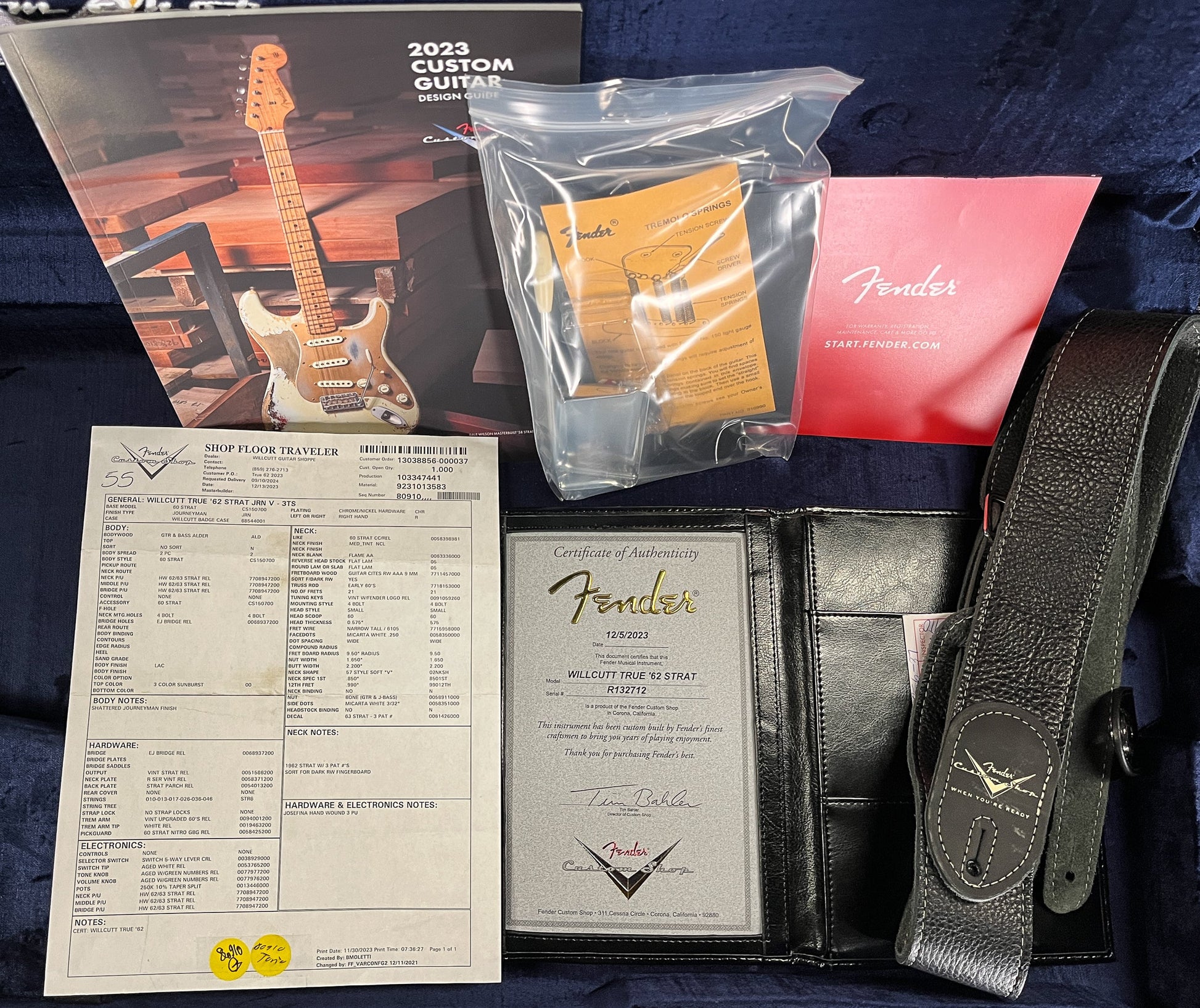 Fender Custom Shop Willcutt True '62 Stratocaster Journeyman Relic 3-Tone Sunburst Josephina Handwound 57 Soft V (712)