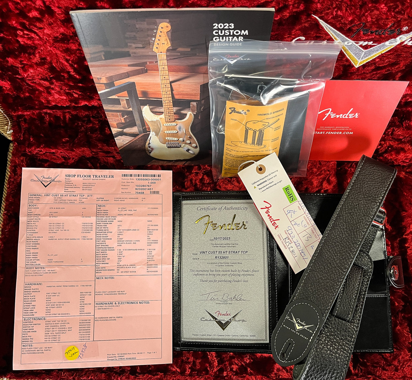 Fender Custom Shop Vintage Custom 1955 Hardtail STRATOCASTER Time Capsule Aged Taos Turquoise (801)