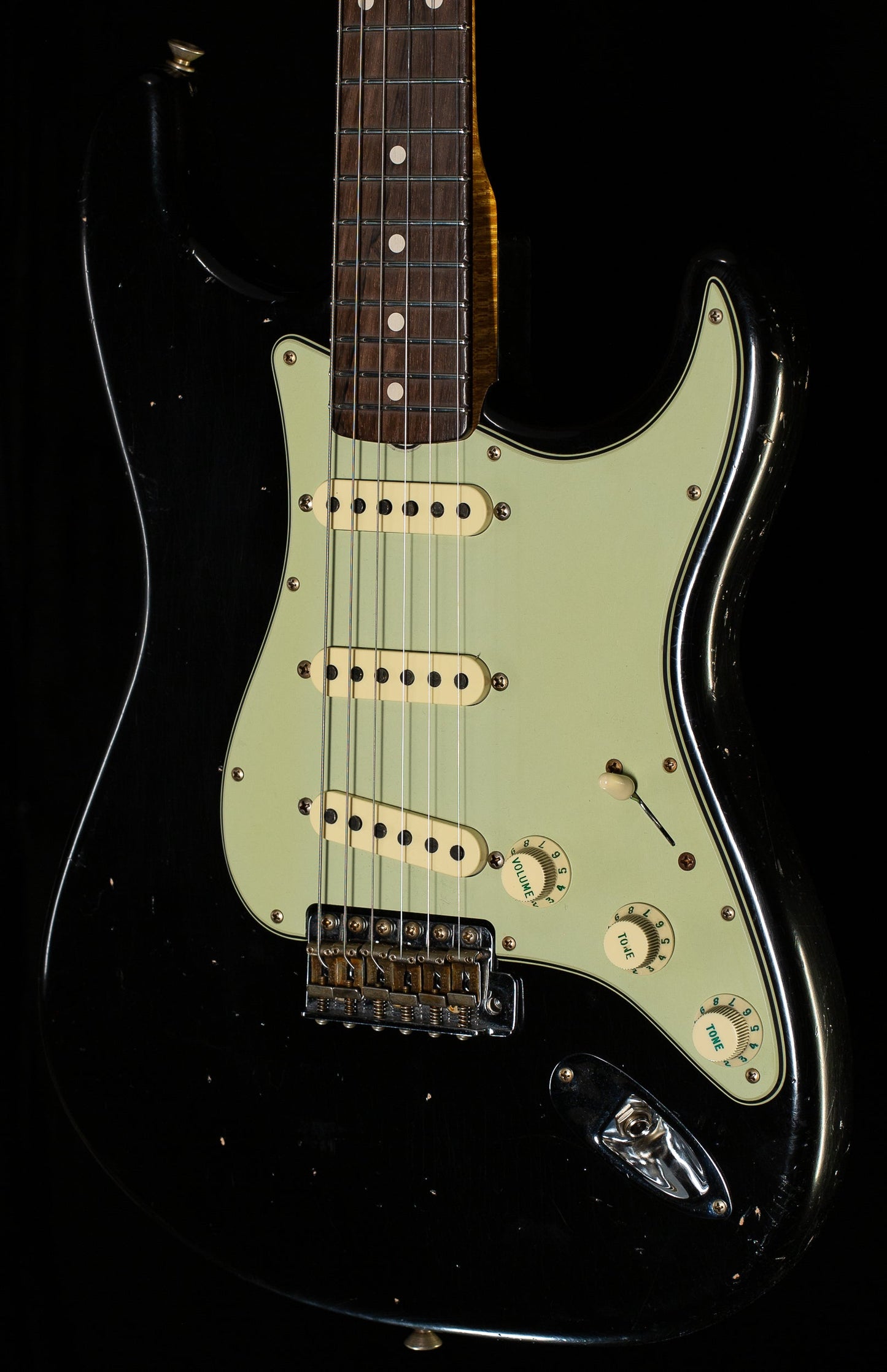 Fender Custom Shop Masterbuilt Dennis Galuzska True '62 Strat Journeyman Relic Black Brazilian 59 C (950)