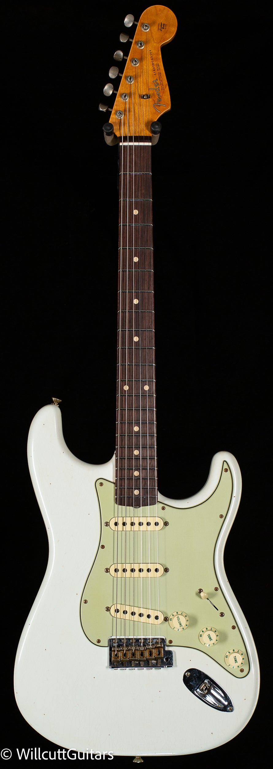 Fender Custom Shop Willcutt True '62 Stratocaster Journeyman Relic Olympic White 59 C (144)
