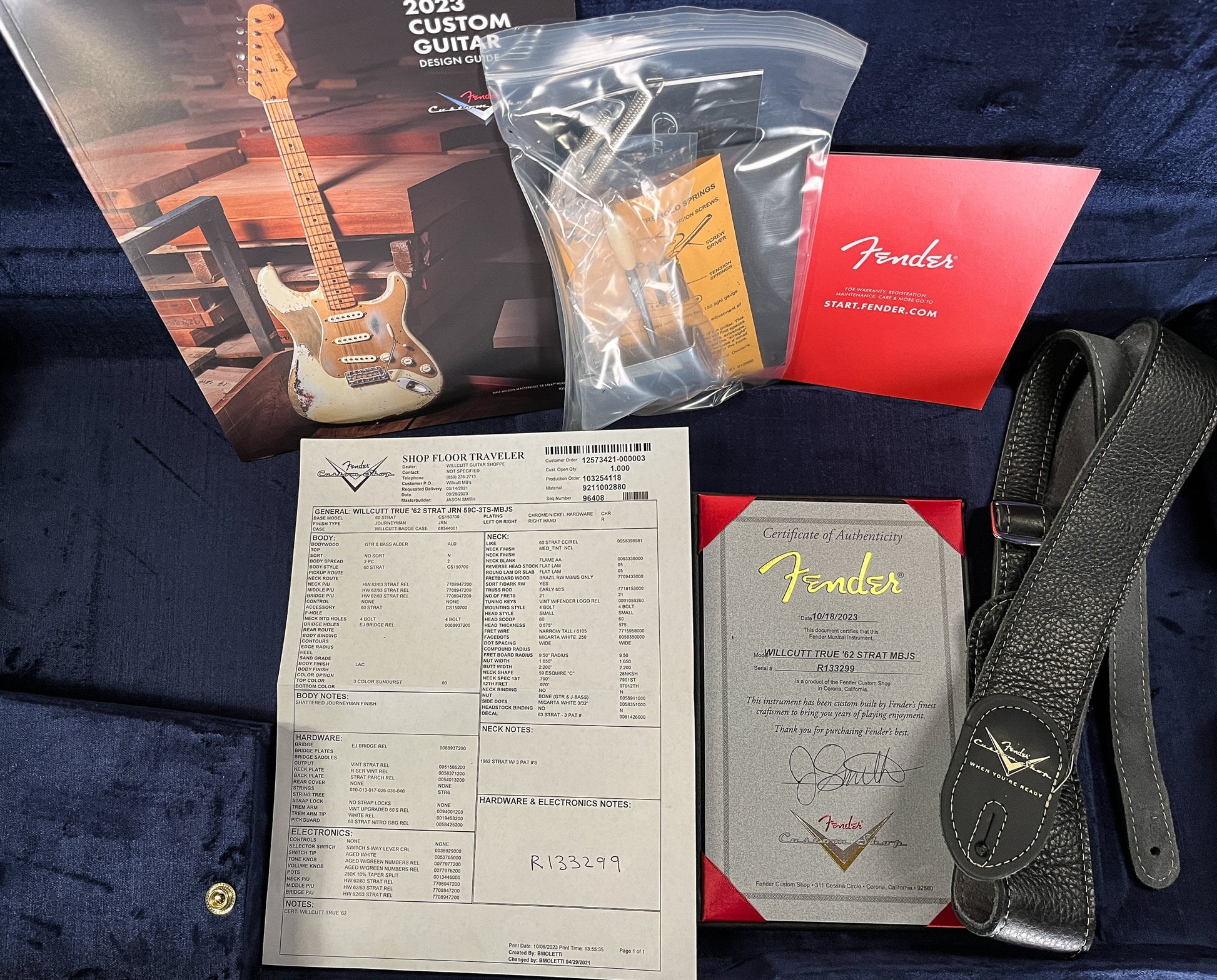 Fender Custom Shop Masterbuilt Jason Smith True '62 Strat Journeyman 3-Tone Sunburst Brazilian 59 C (299)