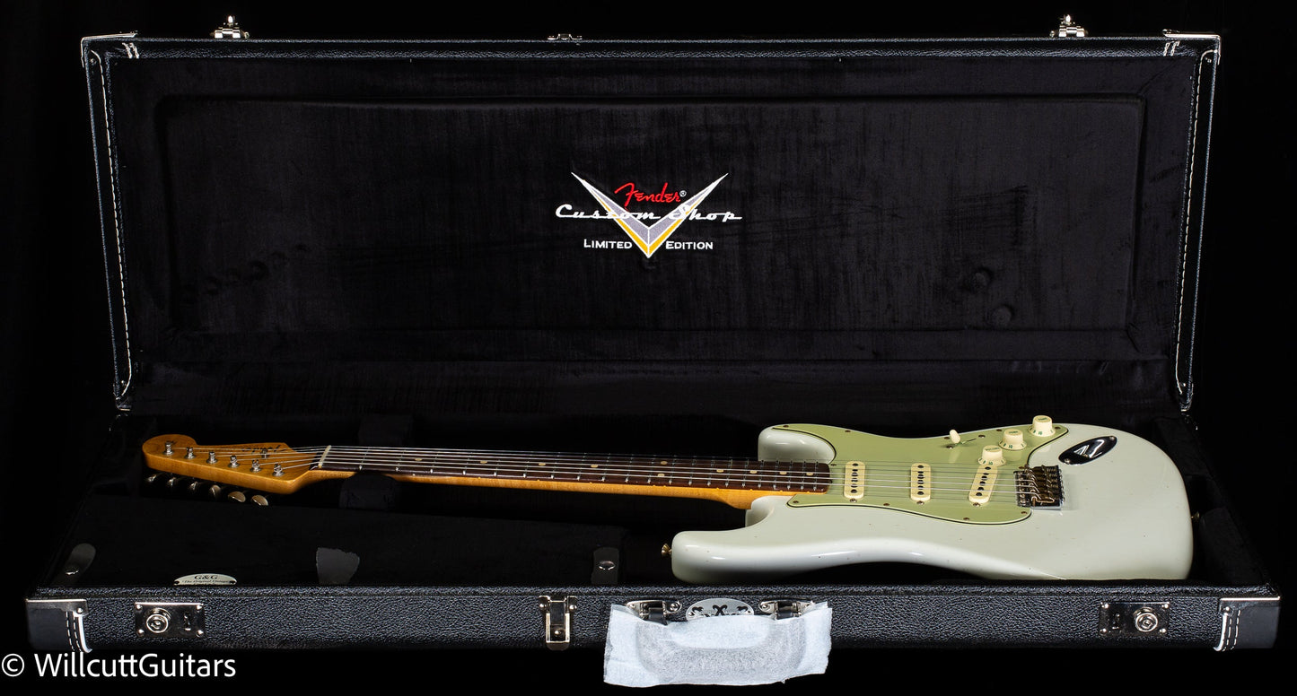 Fender Custom Shop Willcutt True '62 Stratocaster Journeyman Relic Olympic White 59 C (388)