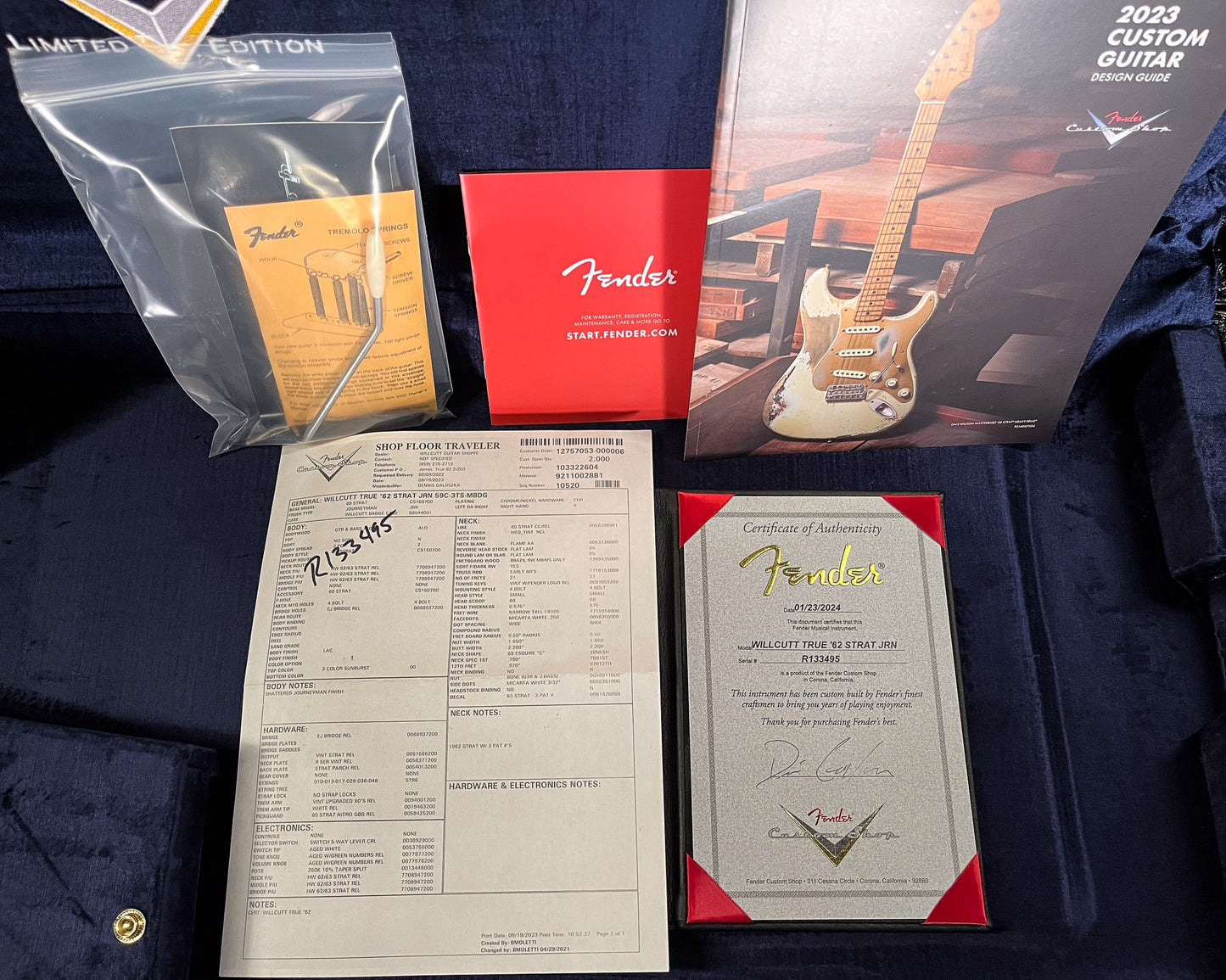 Fender Custom Shop Masterbuilt Dennis Galuzska True '62 Strat Journeyman Olympic White Brazilian 59 C (495)
