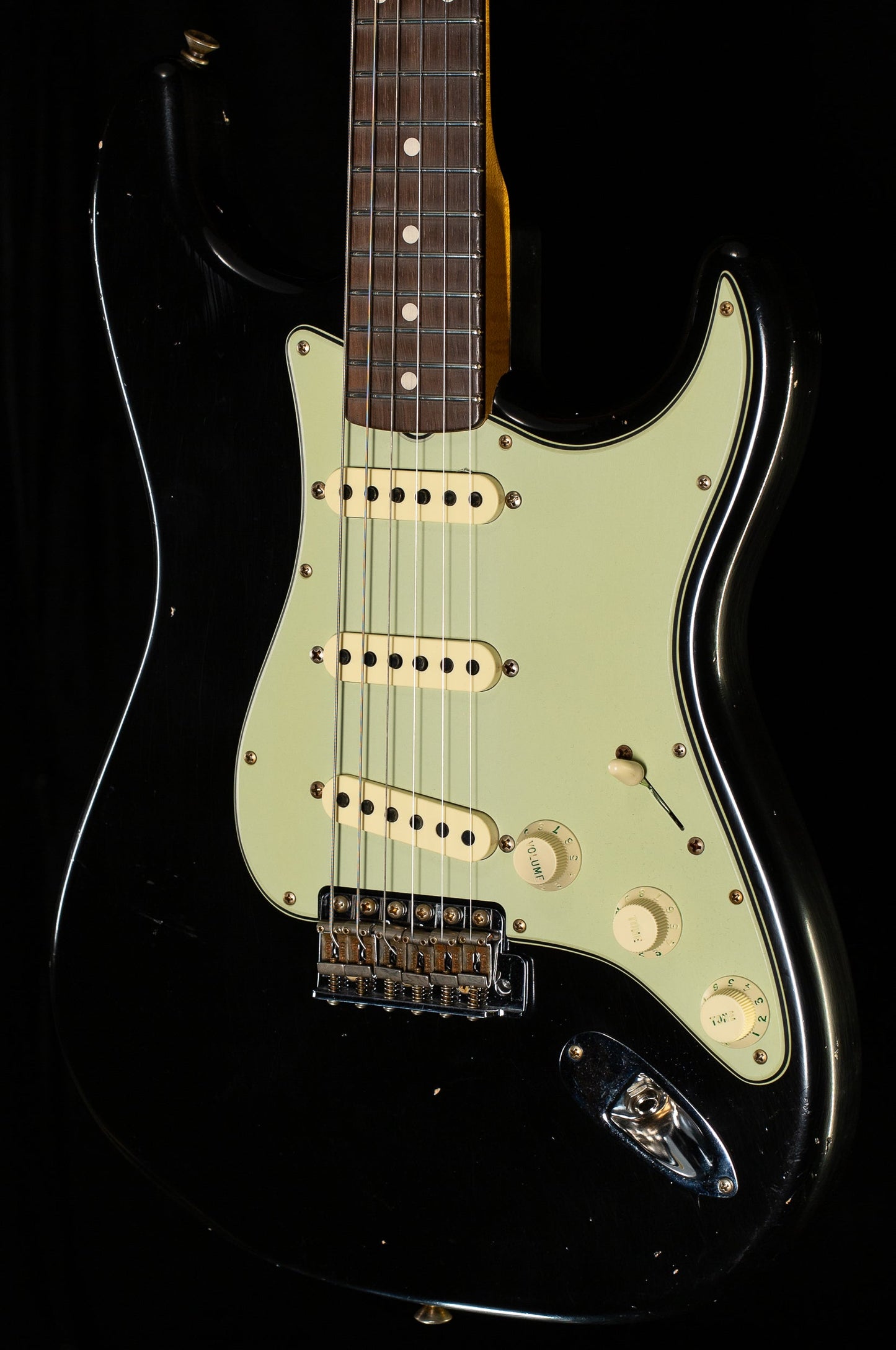 Fender Custom Shop Masterbuilt Dennis Galuzska True '62 Strat Journeyman Relic Black Brazilian 59 C (508)