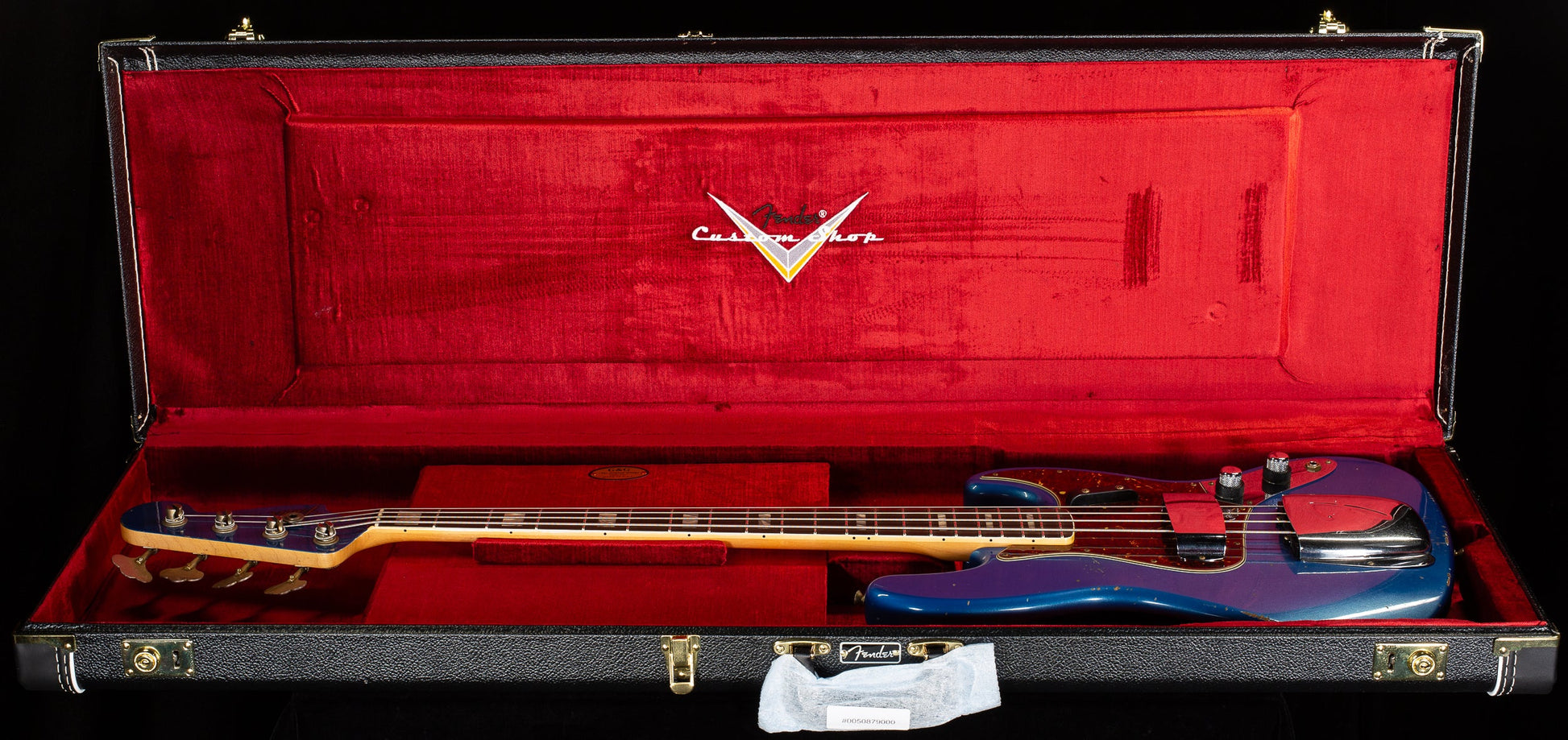 Fender Custom Shop Masterbuilt Jason Smith 1961 Jazz Bass Journeyman Relic Lake Placid Blue Painted Matching Headstock (706)