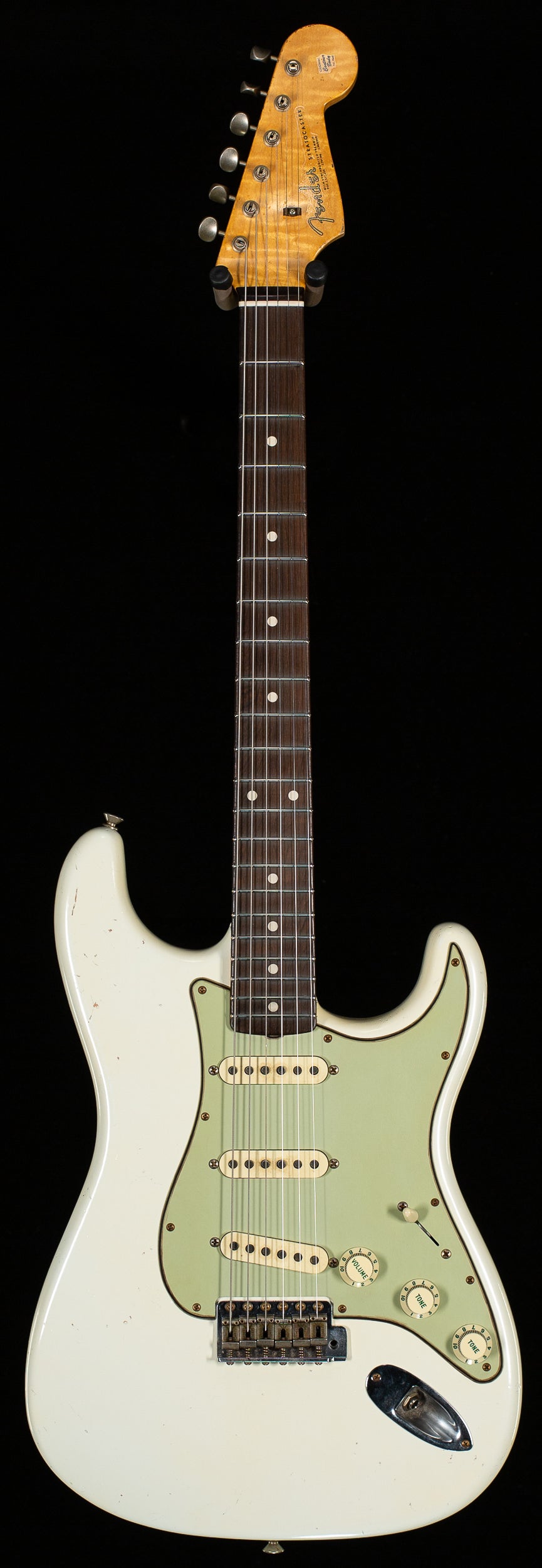 Fender Custom Shop True '62 Strat Journeyman Relic Masterbuilt Dennis Galuszka Olympic White Brazilian '59 C (873)