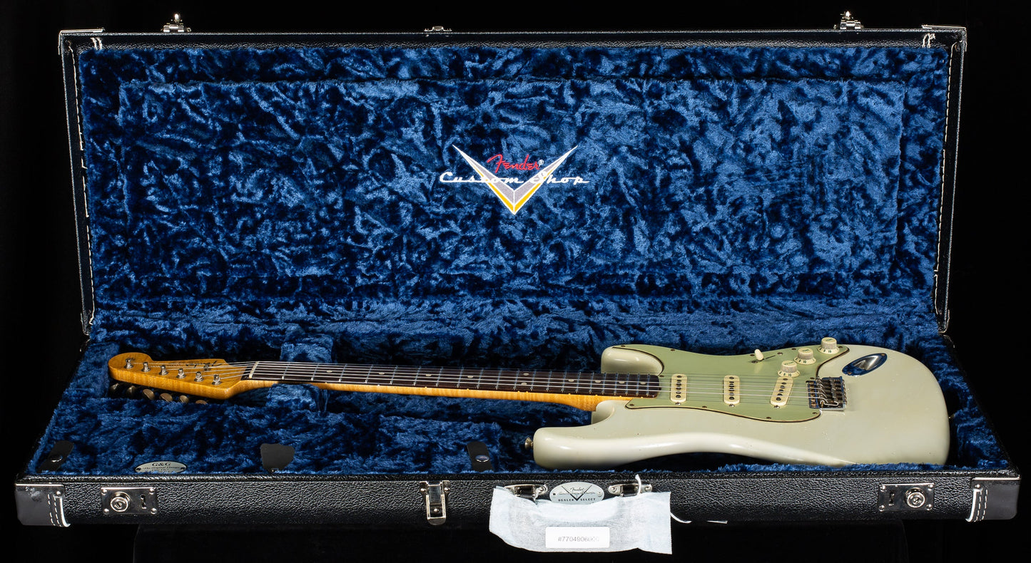 Fender Custom Shop True '62 Strat Journeyman Relic Masterbuilt Dennis Galuszka Olympic White Brazilian '59 C (873)