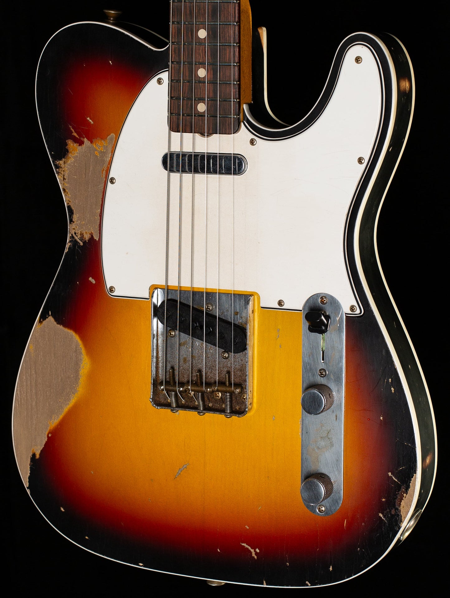 Fender Custom Shop Masterbuilt Austin MacNutt 1959 Telecaster Custom Brazilian Heavy Relic3-Tone Sunburst (433)