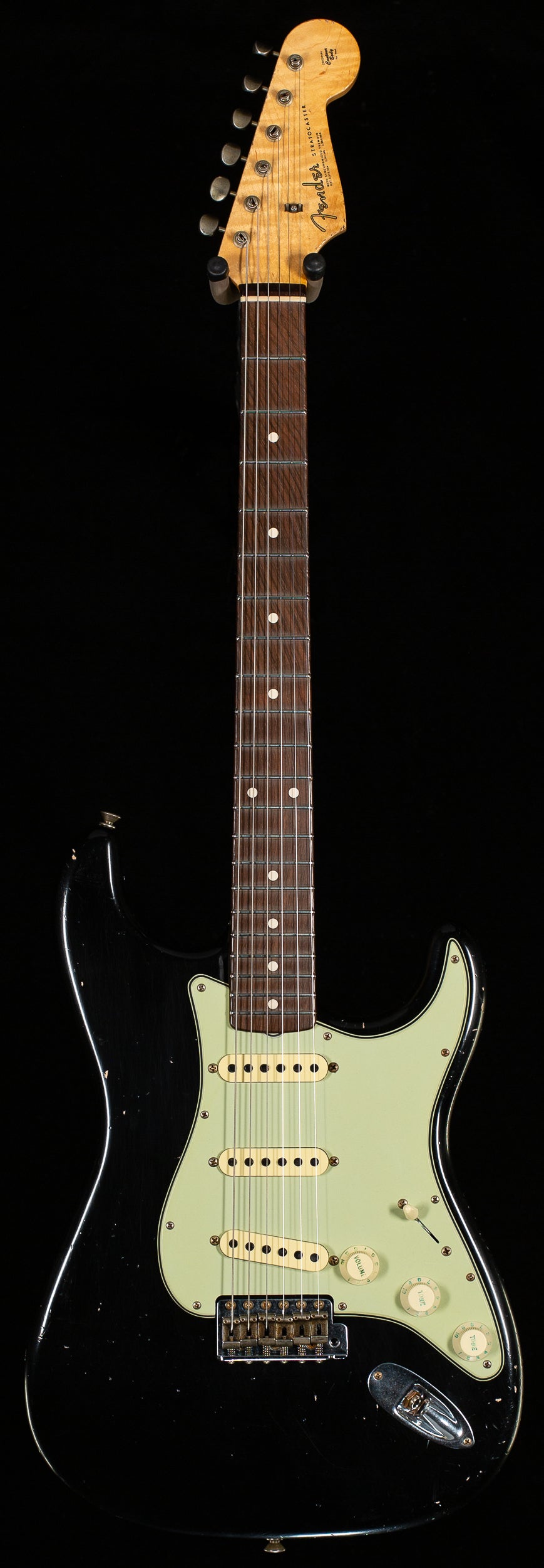 Fender Custom Shop Masterbuilt Dennis Galuzska True '62 Strat Journeyman Relic Black Brazilian 59 C (455)