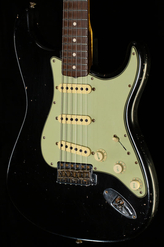 Fender Custom Shop Masterbuilt Dennis Galuzska True '62 Strat Journeyman Relic Black Brazilian 59 C (455)