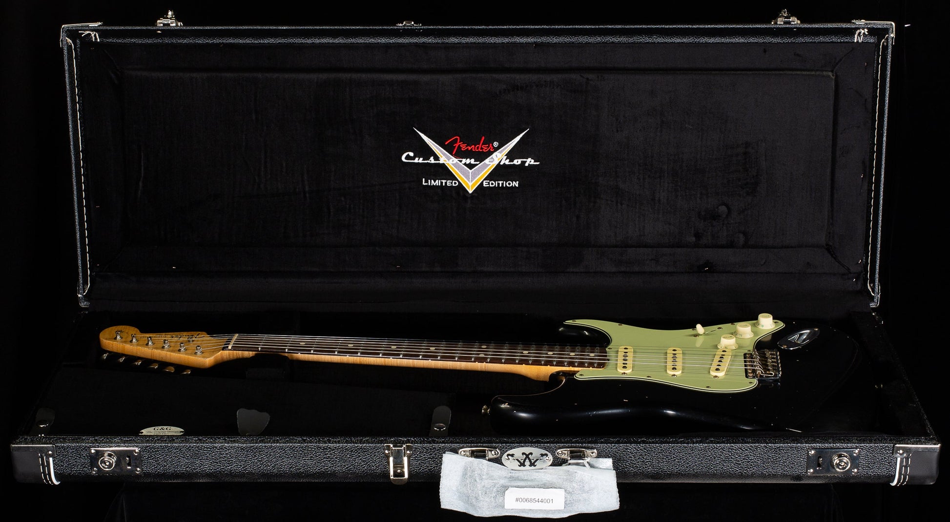 Fender Custom Shop Masterbuilt Dennis Galuzska True '62 Strat Journeyman Relic Black Brazilian 59 C (455)
