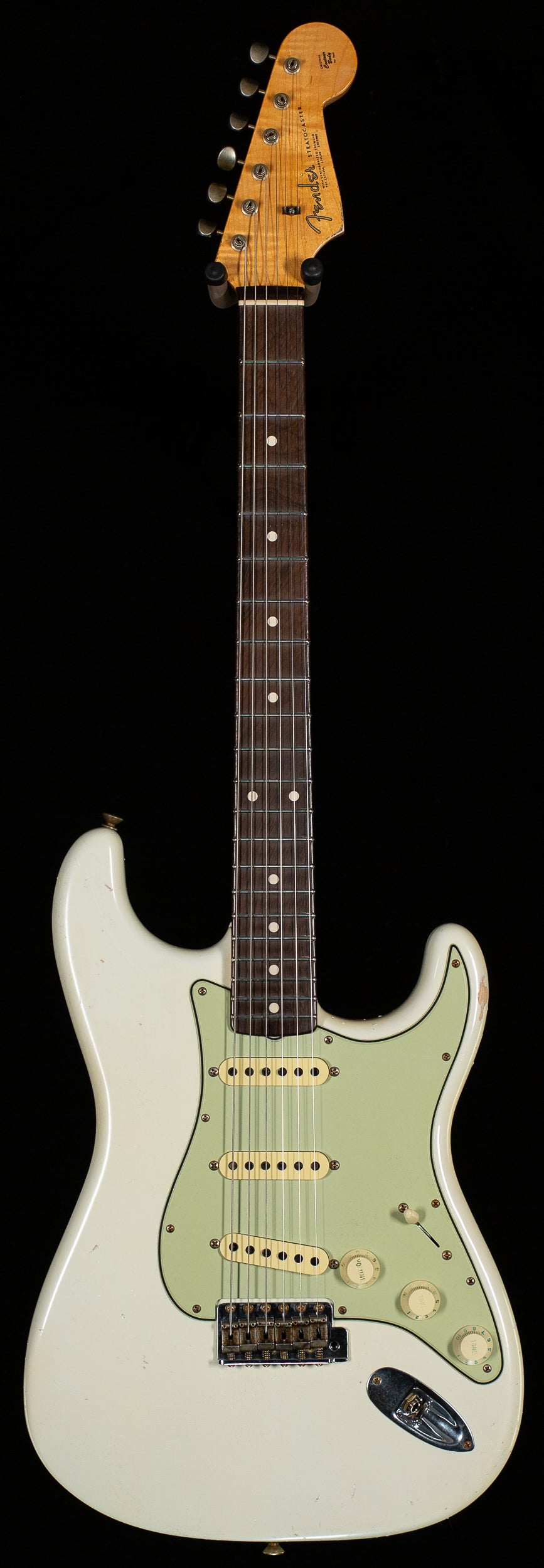 Fender Custom Shop True '62 Strat Journeyman Relic Masterbuilt Dennis Galuszka Olympic White Brazilian (536)