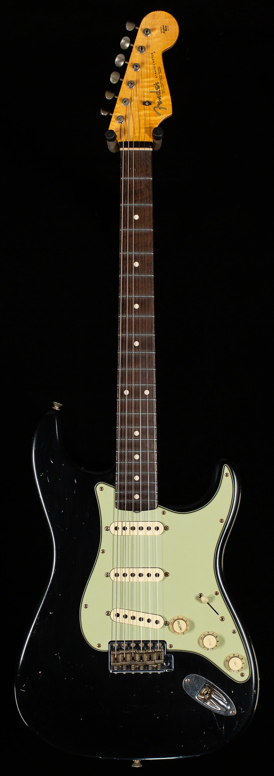 Fender Custom Shop Masterbuilt Dennis Galuzska True '62 Strat Journeyman Relic Black Brazilian 59 C (608)